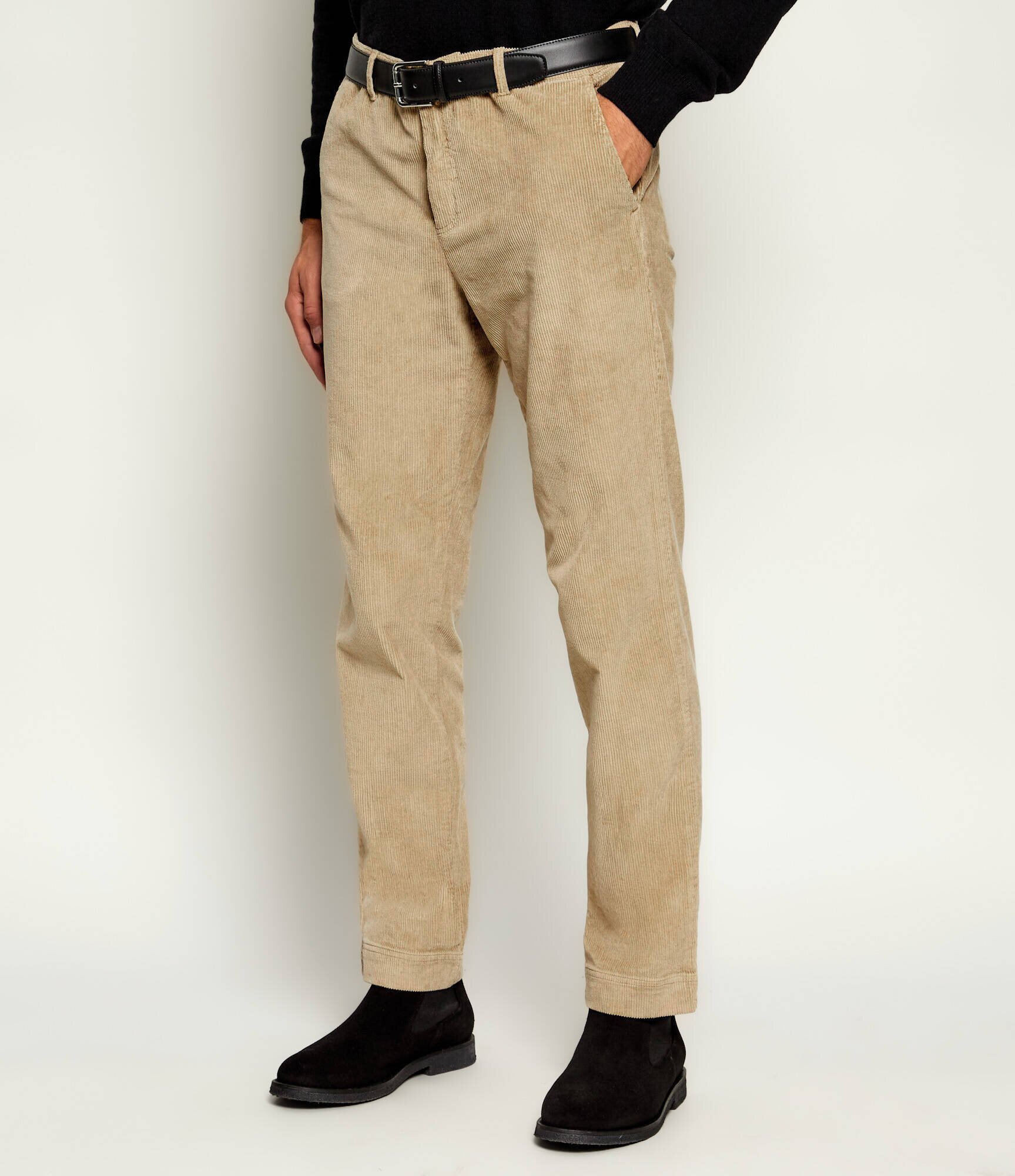 SAND COPENHAGEN Pantaloni chino Dolan | Slim Fit | catifea reiată