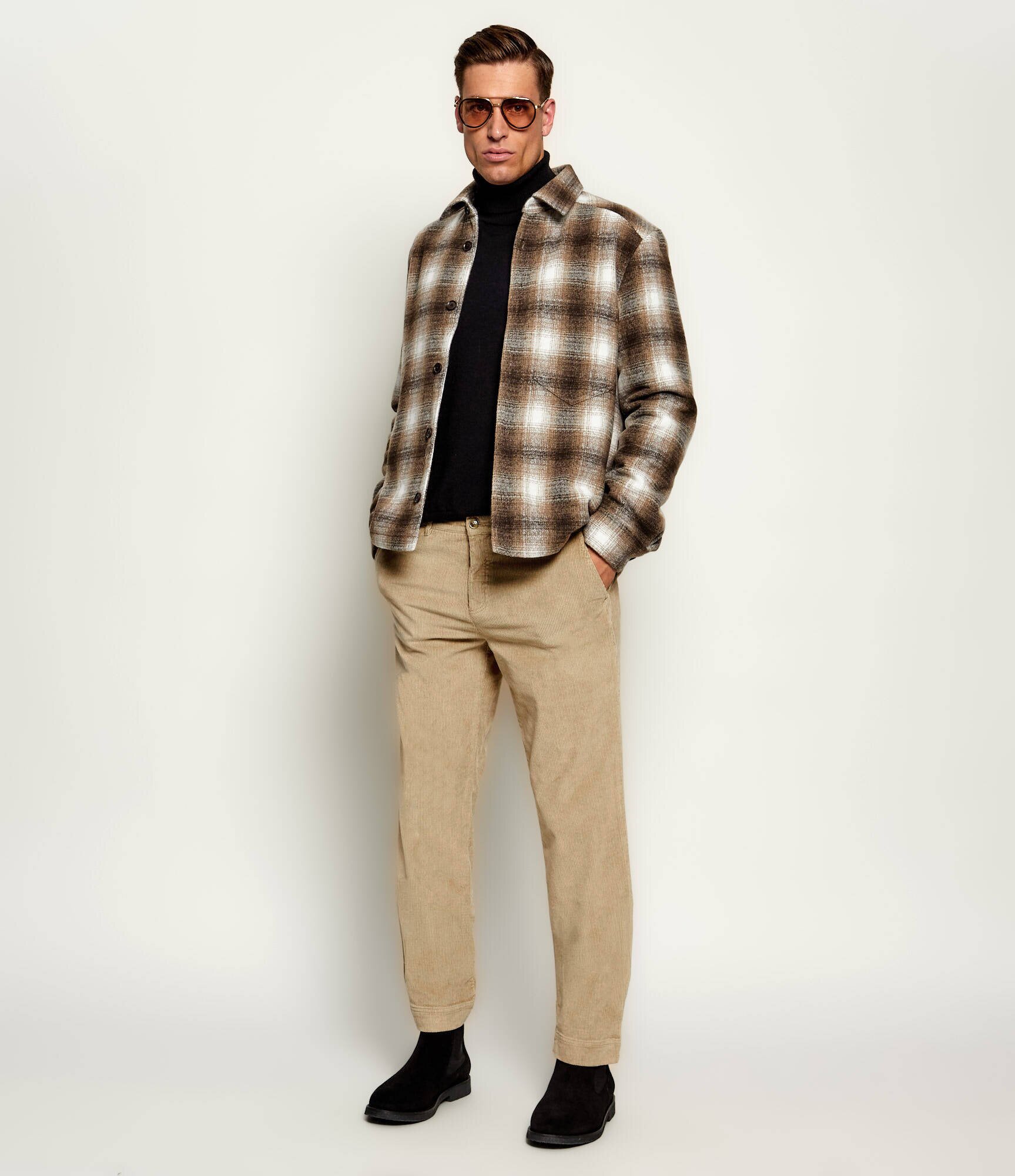SAND COPENHAGEN Pantaloni chino Dolan | Slim Fit | catifea reiată