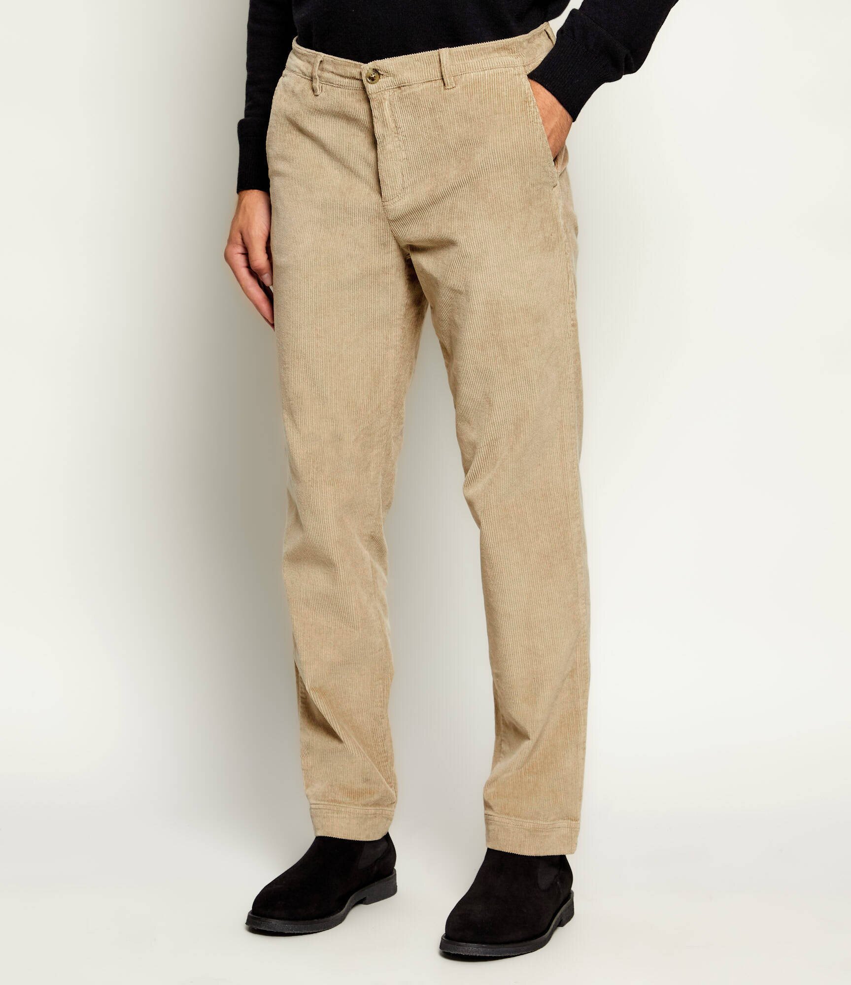 SAND COPENHAGEN Pantaloni chino Dolan | Slim Fit | catifea reiată