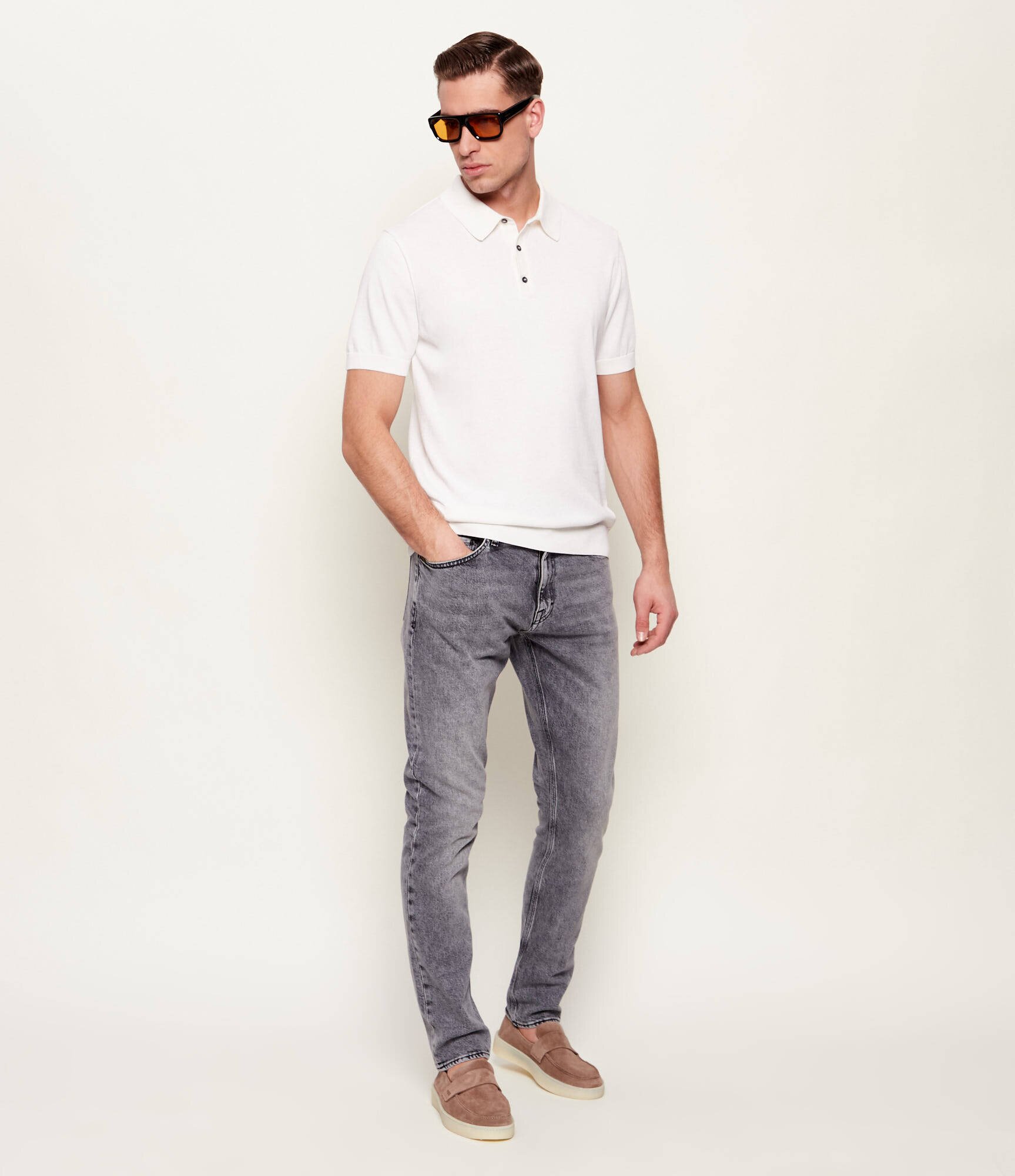 SAND COPENHAGEN Polo | regular fit cu adaos de mătase