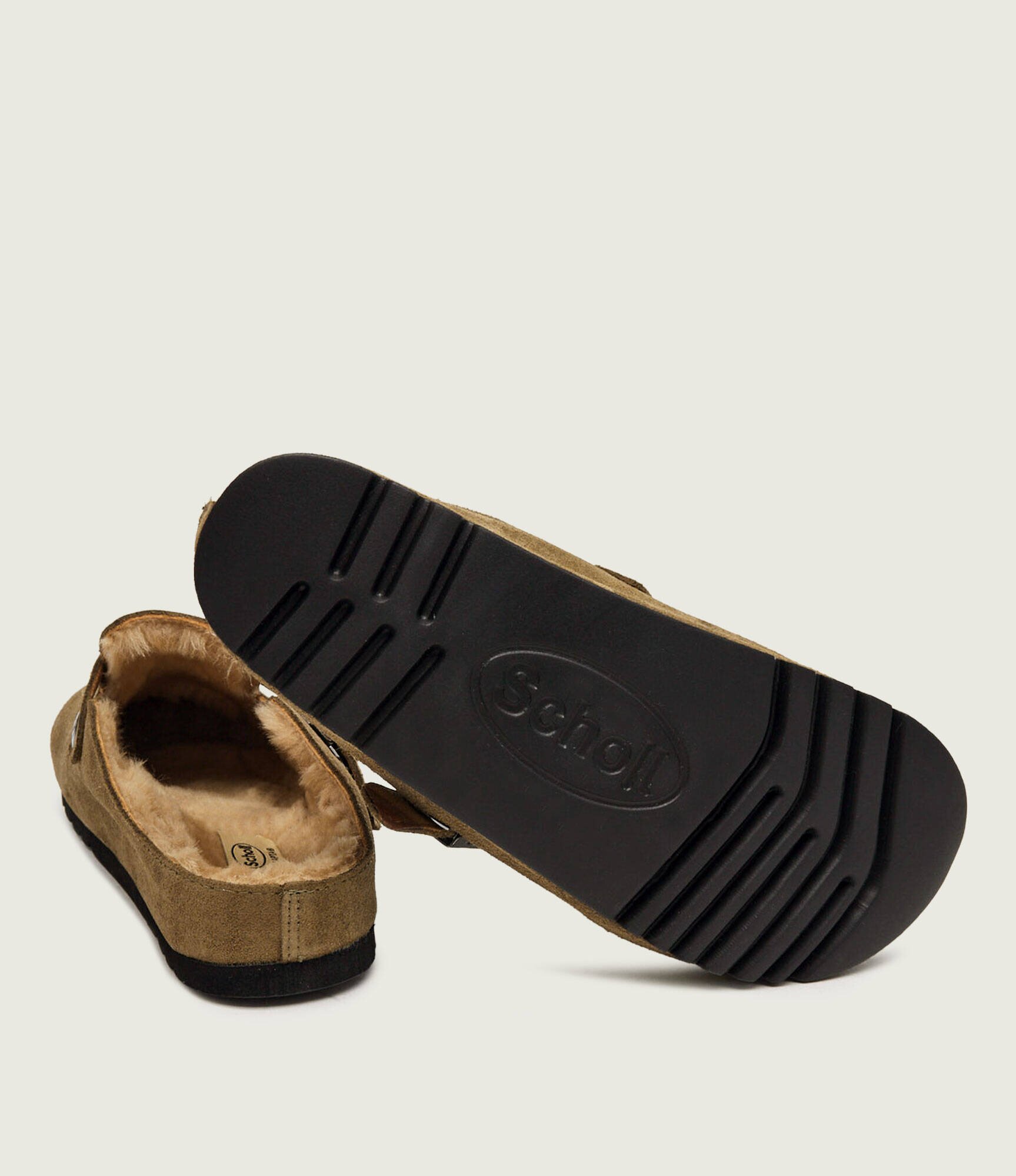 Scholl Mules (încălțăminte) Grace | piele întoarsă (zamsz) | cu adaos de lână