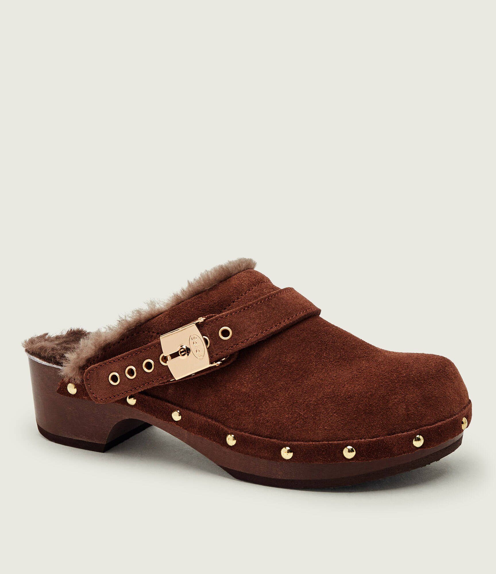 Scholl Mules (încălțăminte) Pescura Robin | piele întoarsă | shearling cu adaos de lână