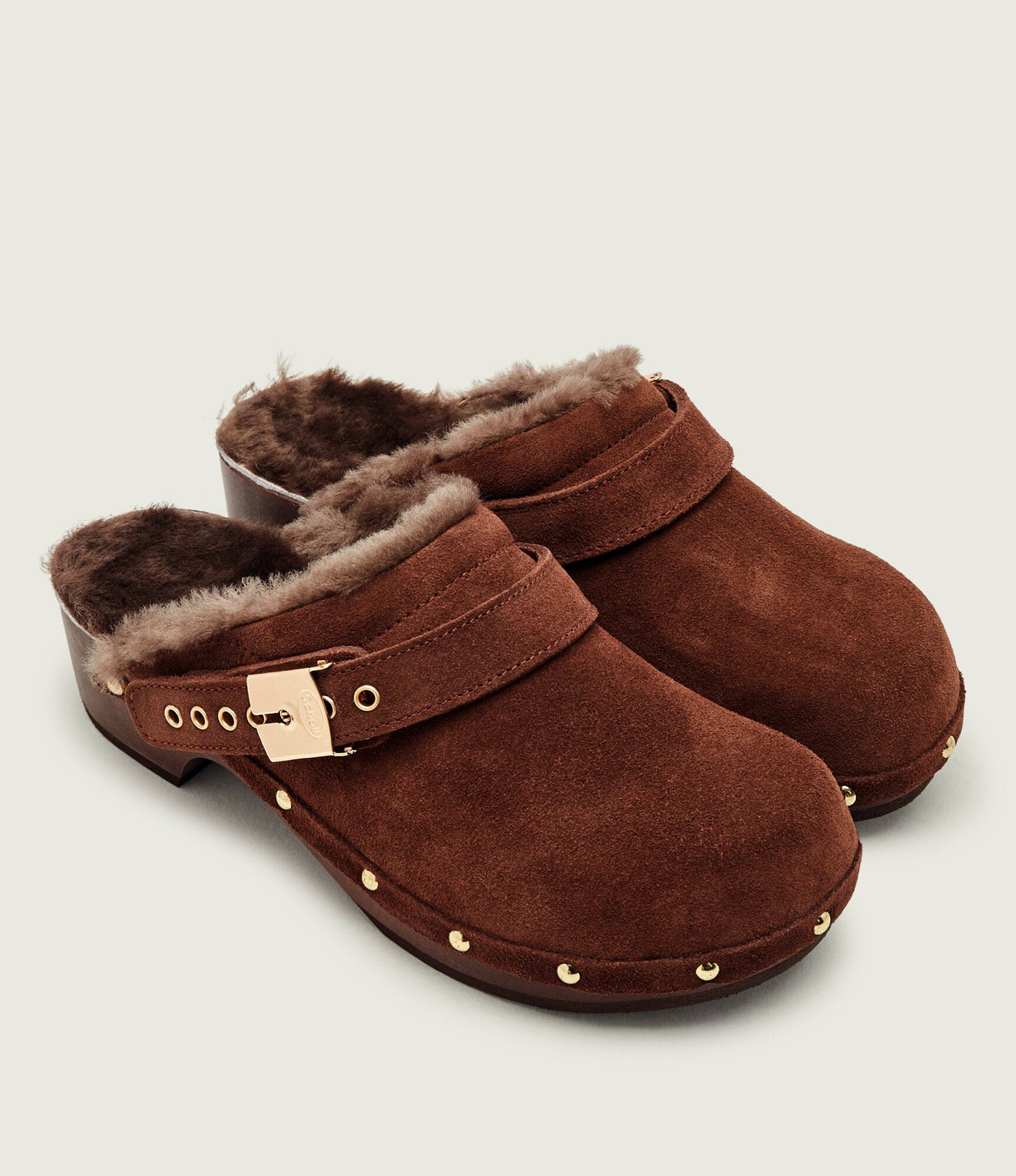 Scholl Mules (încălțăminte) Pescura Robin | piele întoarsă | shearling cu adaos de lână
