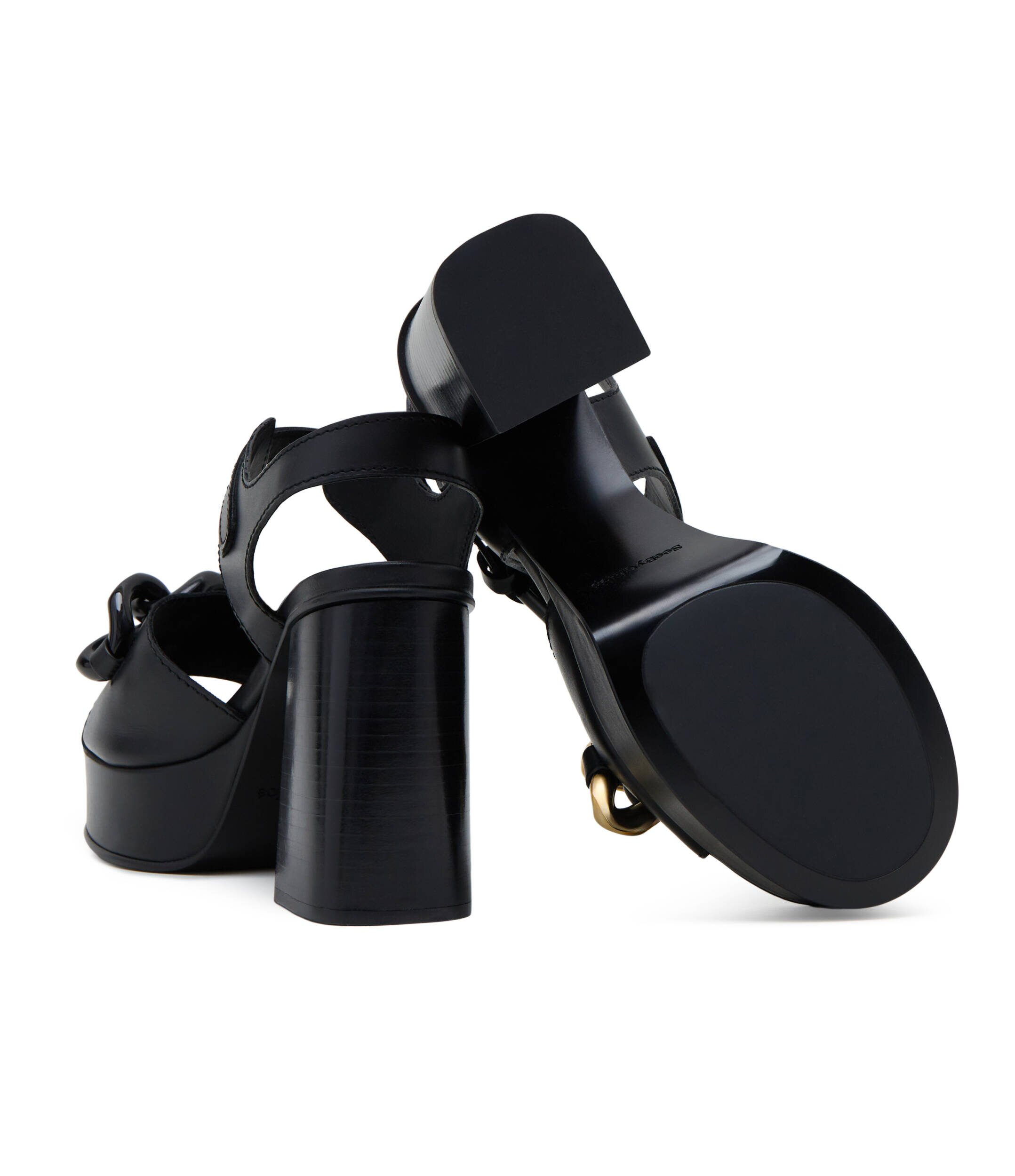 See By Chloé De piele sandale cu toc gros Monyca