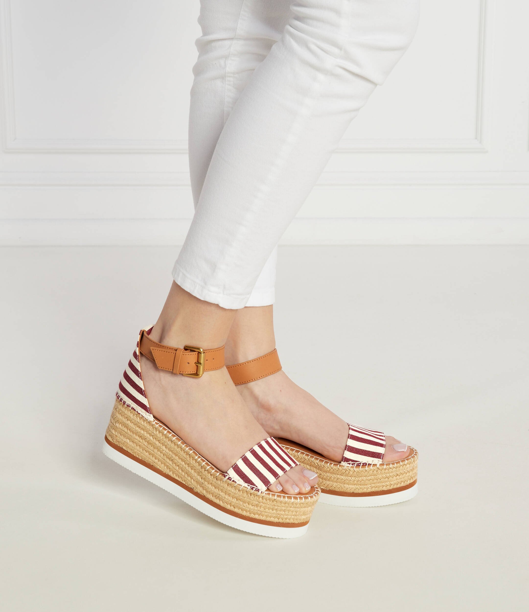 See By Chloé Platforme Glyn cu adaos de piele