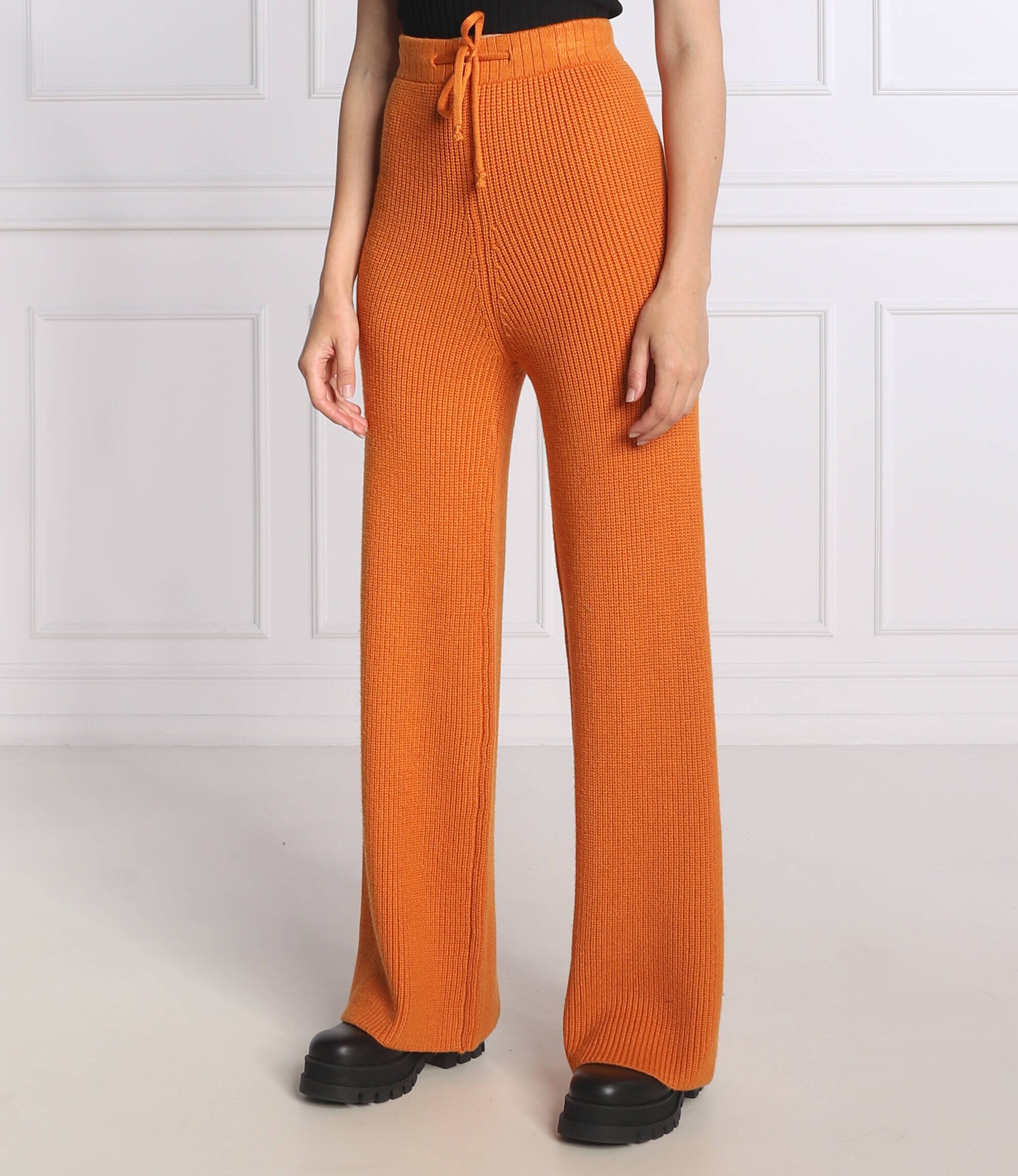 Silvian Heach Pantaloni de tricot | Straight fit cu adaos de lână