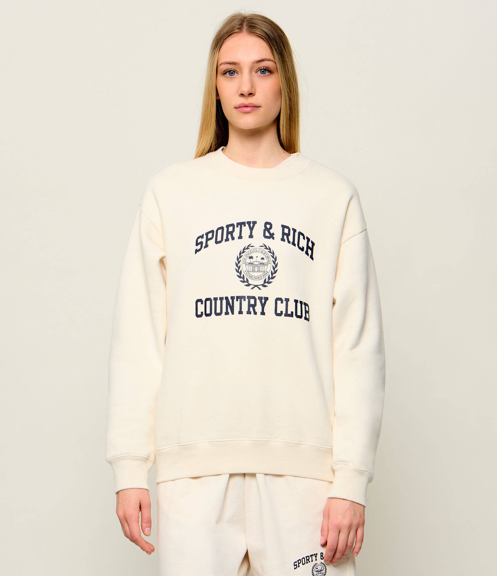 Sporty&Rich Hanorac Varsity Crest | Oversize fit
