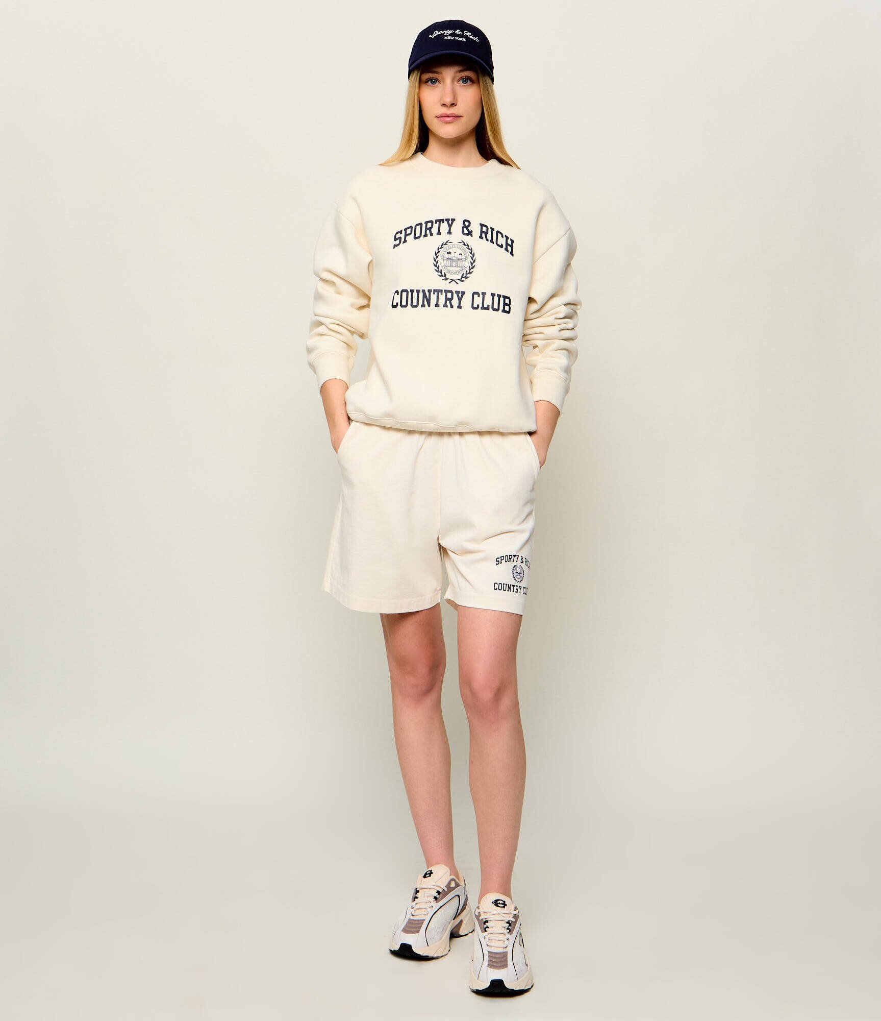 Sporty&Rich Hanorac Varsity Crest | Oversize fit