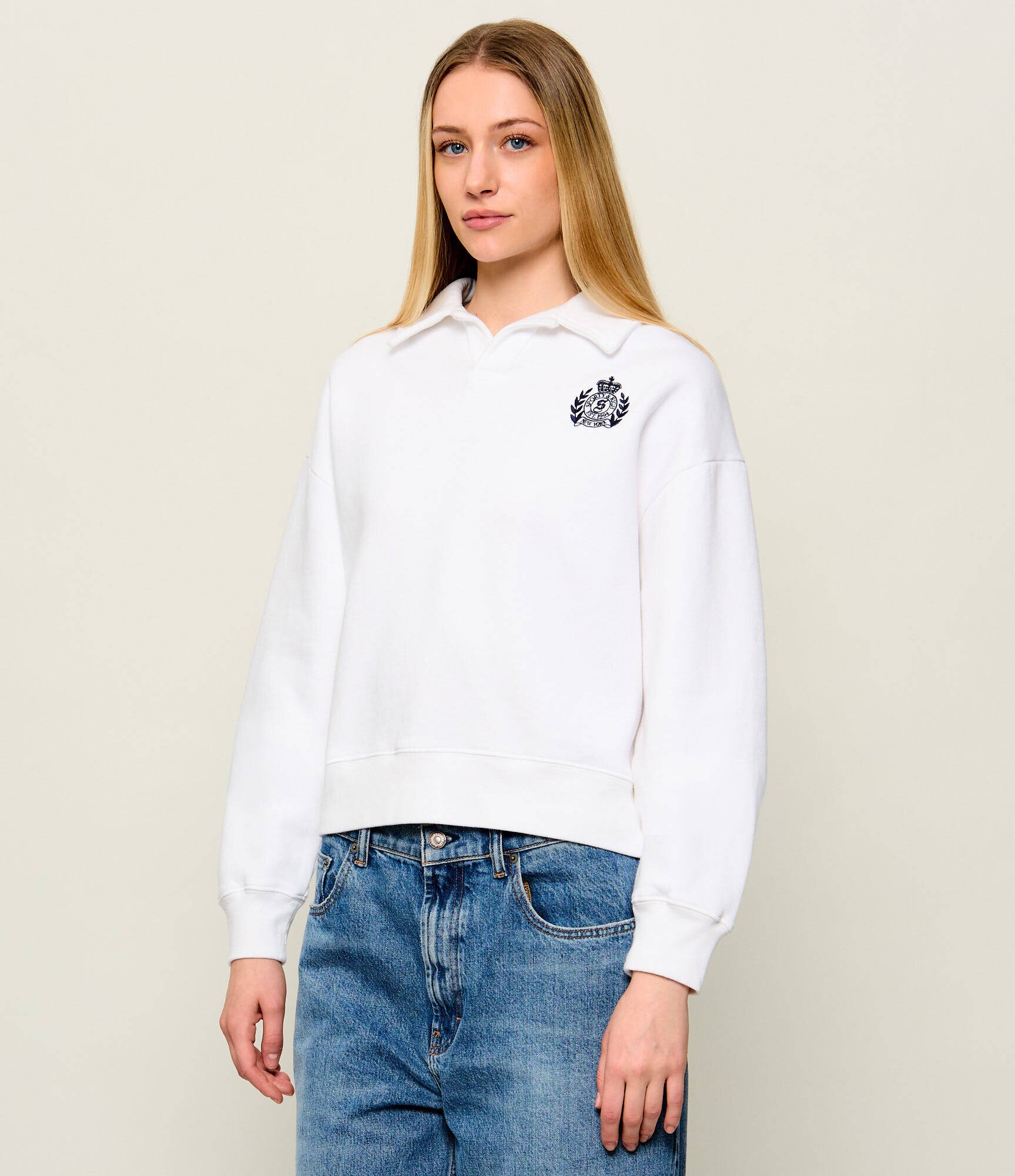 Sporty&Rich Polo NY Crest | Oversize fit