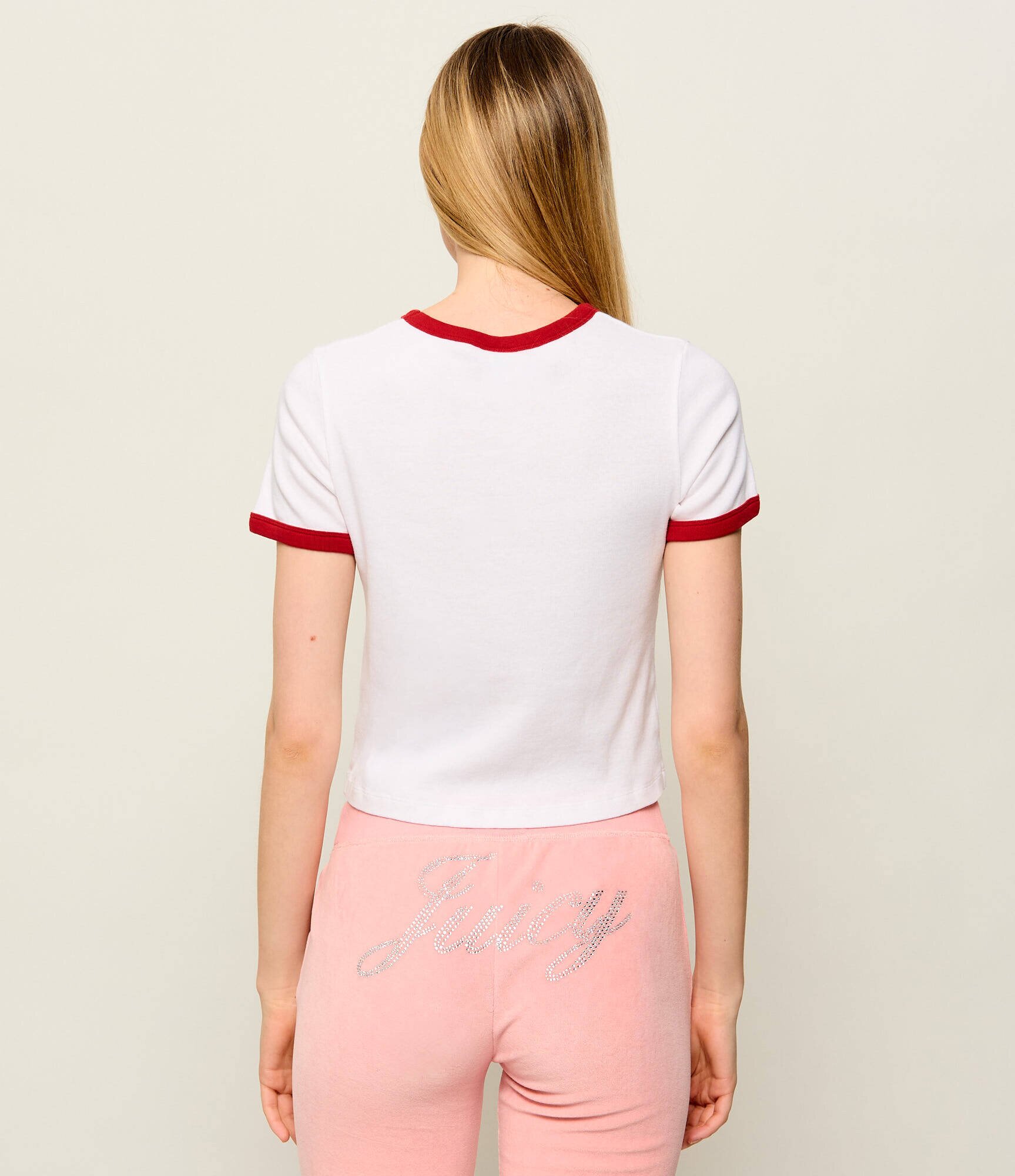 Sporty&Rich Tricou California Emblem Soft Ringer | Cropped Fit