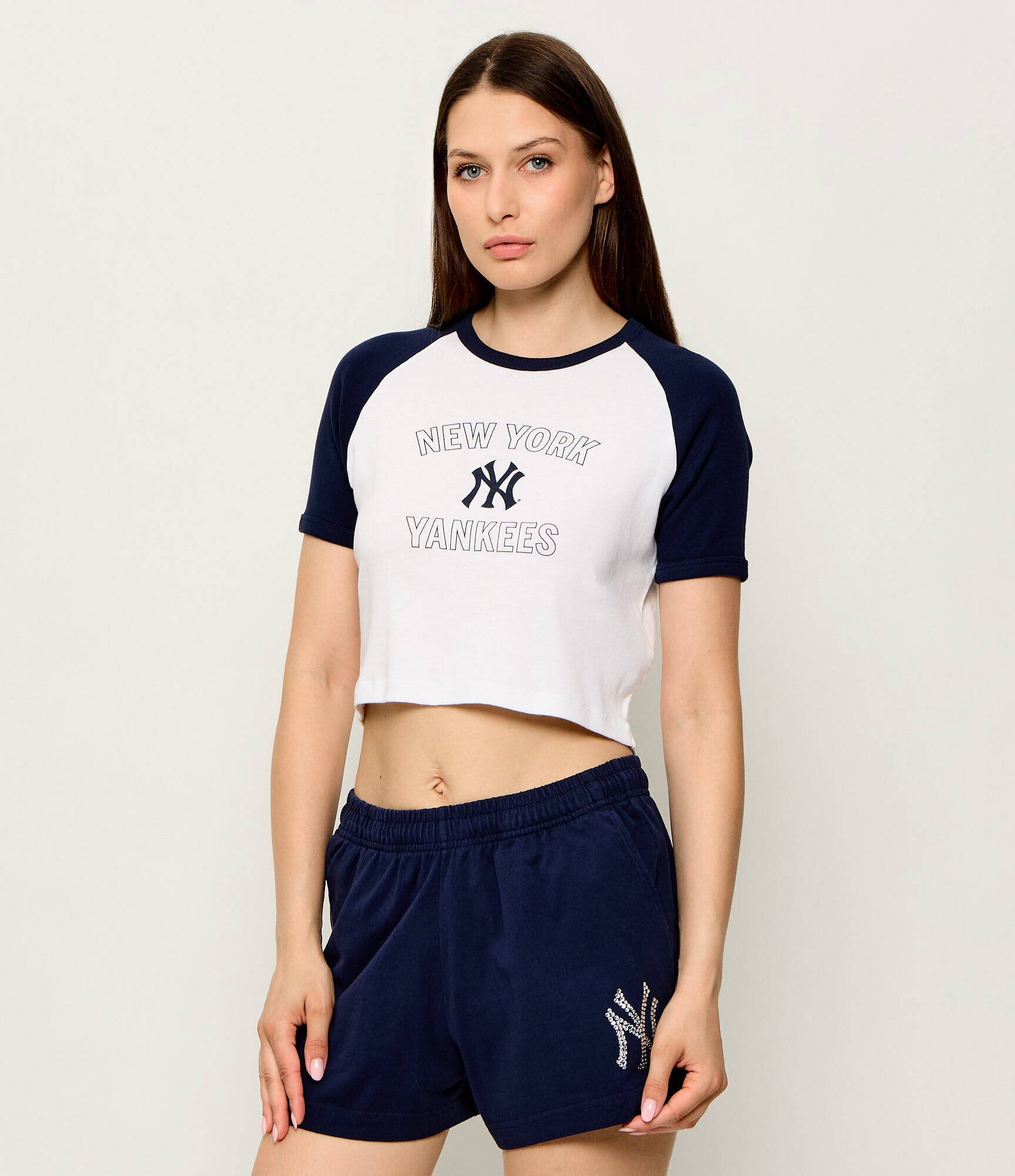 Sporty&Rich Tricou Yankees Arch | Cropped Fit