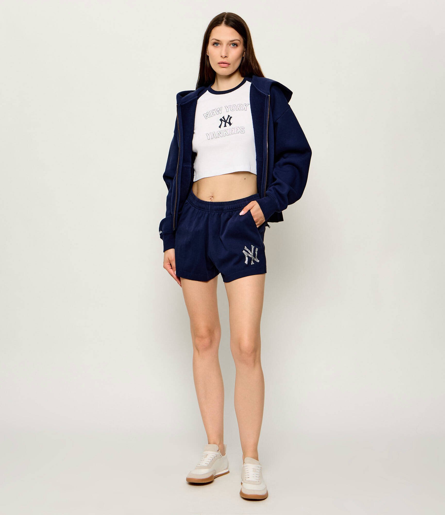 Sporty&Rich Tricou Yankees Arch | Cropped Fit