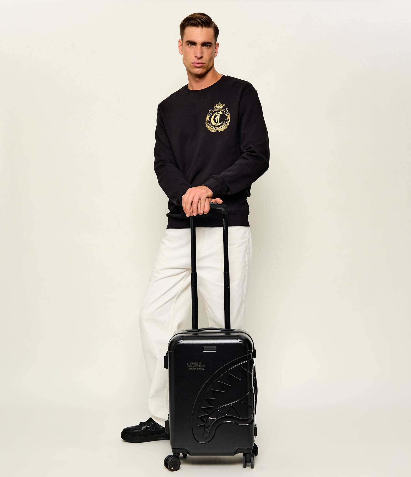 SPRAYGROUND Valiză Blacked Out Embossed Gold Tooth | 45 x 33 x 21 cm