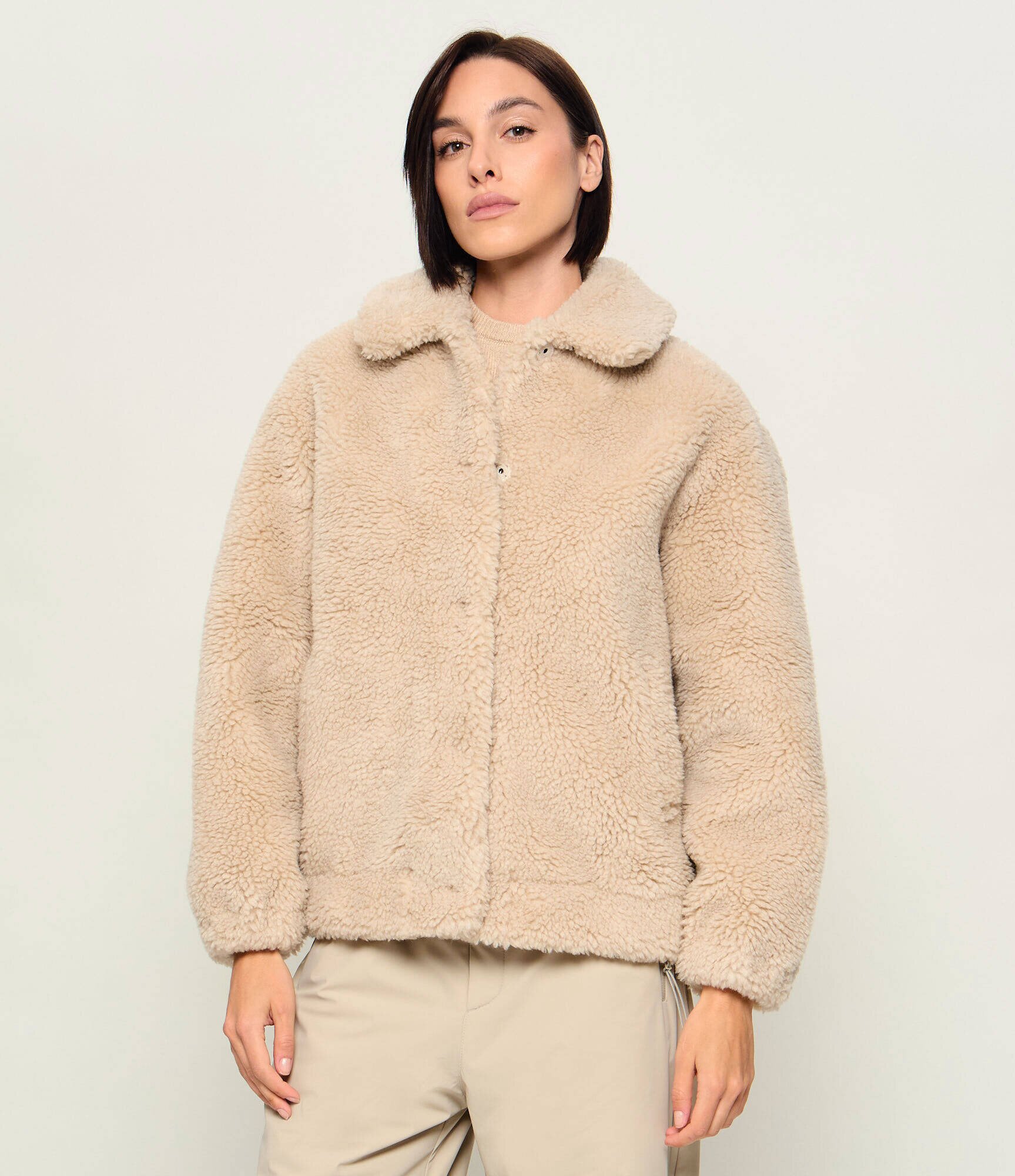 ST.Barth Din fleece geacă Jeanne Teddy | Oversize fit