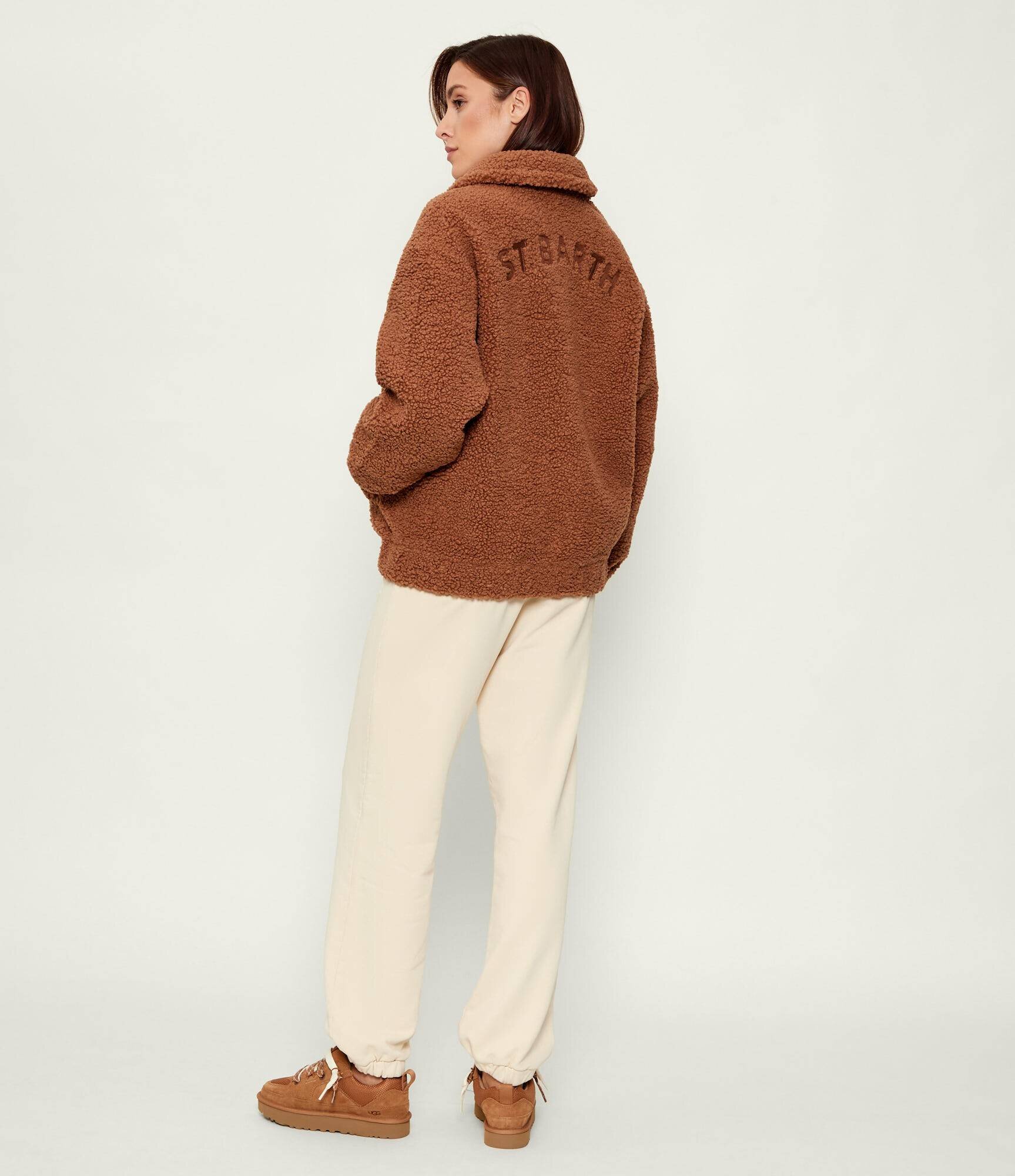 ST.Barth Din fleece geacă Jeanne Teddy | Oversize fit