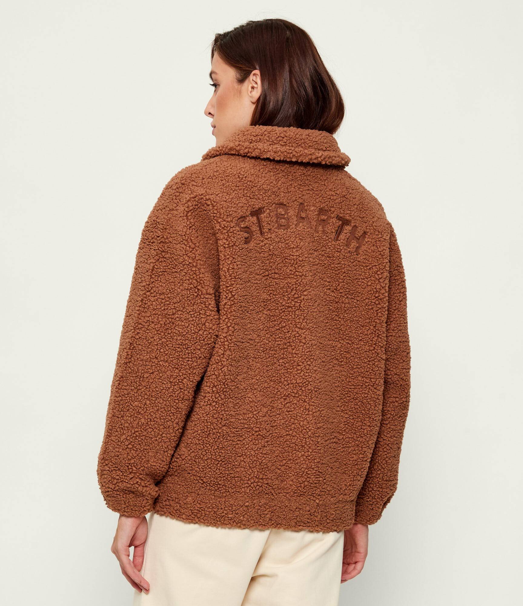 ST.Barth Din fleece geacă Jeanne Teddy | Oversize fit