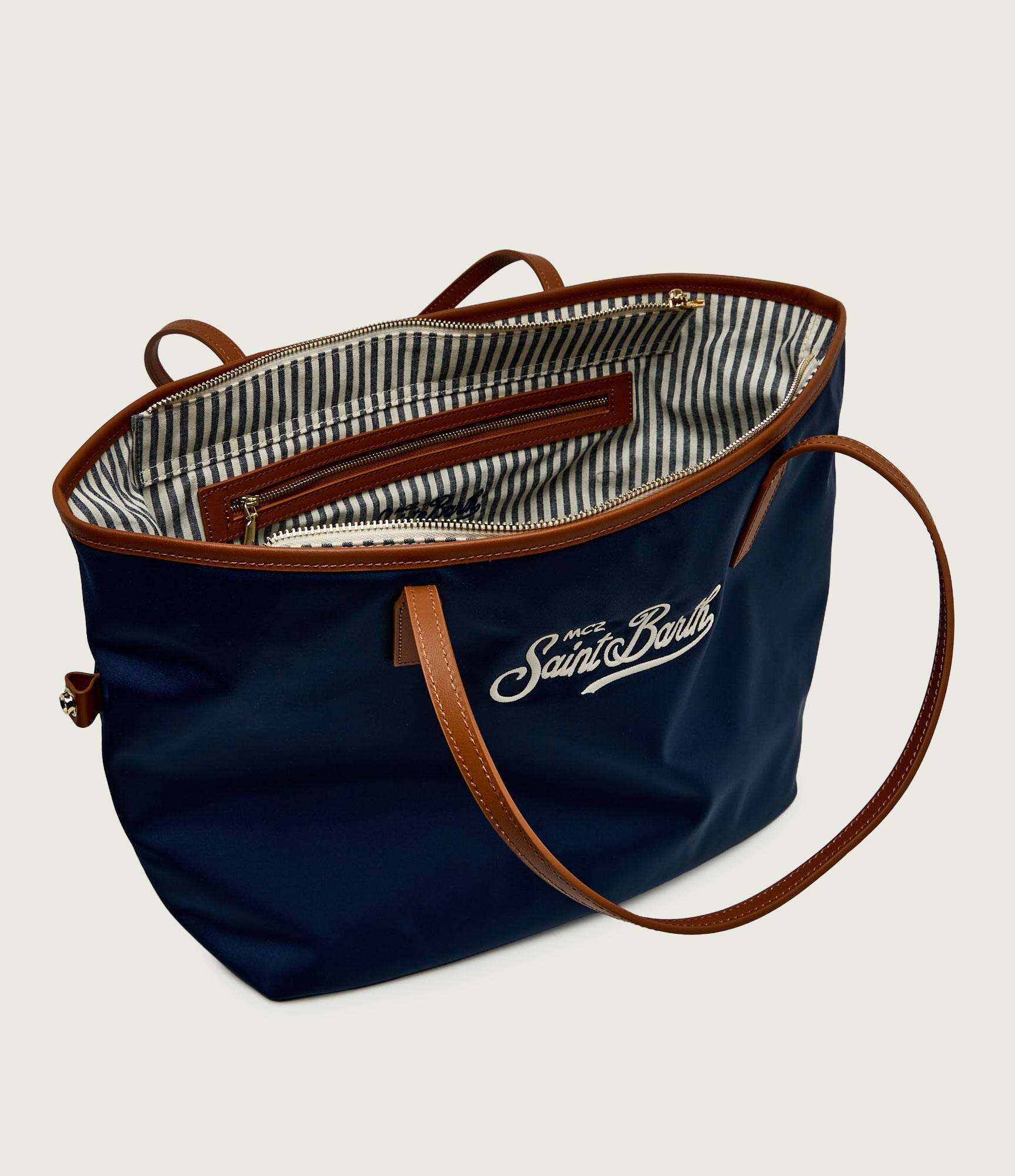 ST.Barth Geantă shopper CITY cu adaos de piele