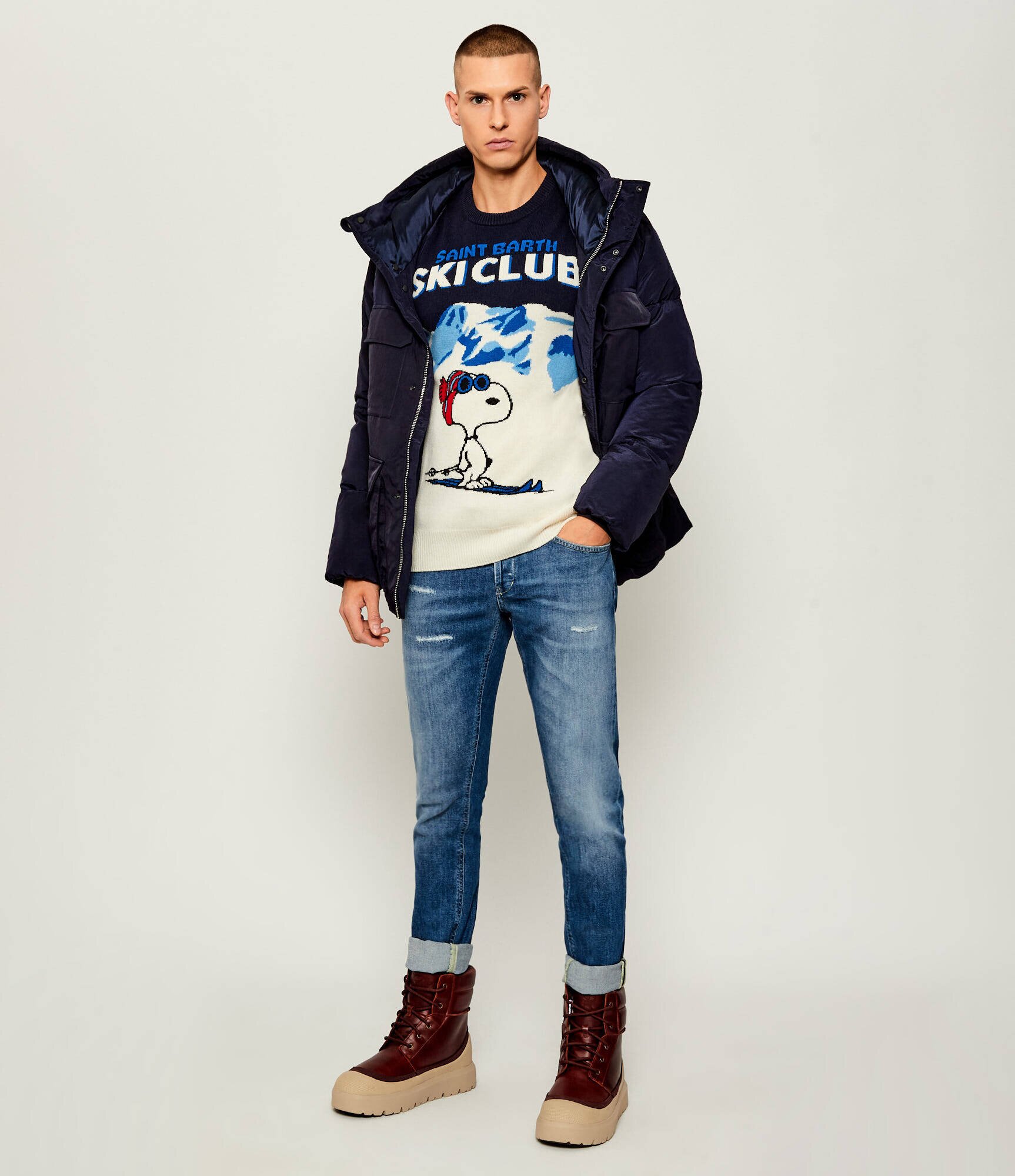 ST.Barth Pulover HERON C SAINT BARTH X PEANUTS | regular fit cu adaos de lână și cașmir
