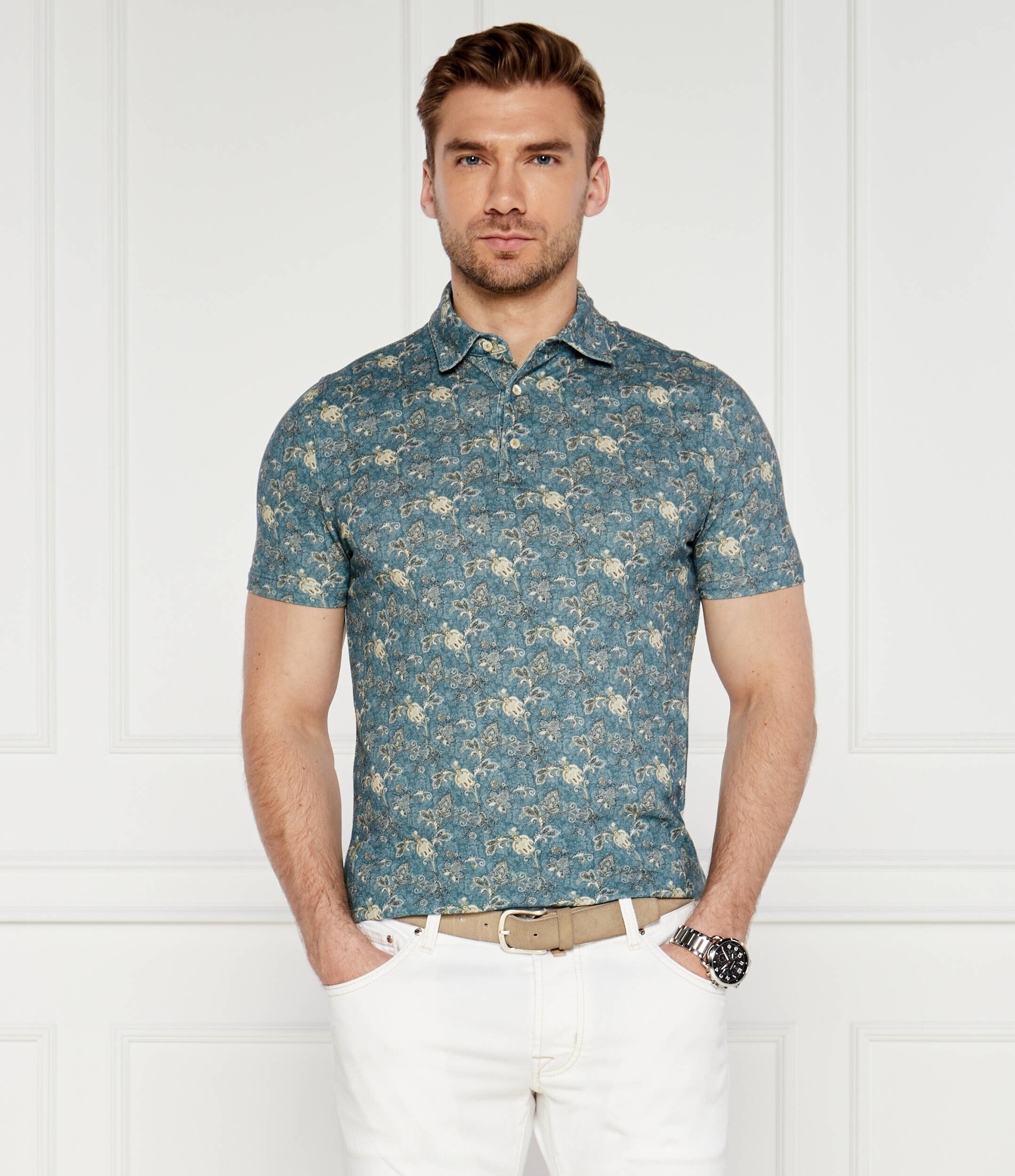 Stenströms Polo Paisley | Slim Fit