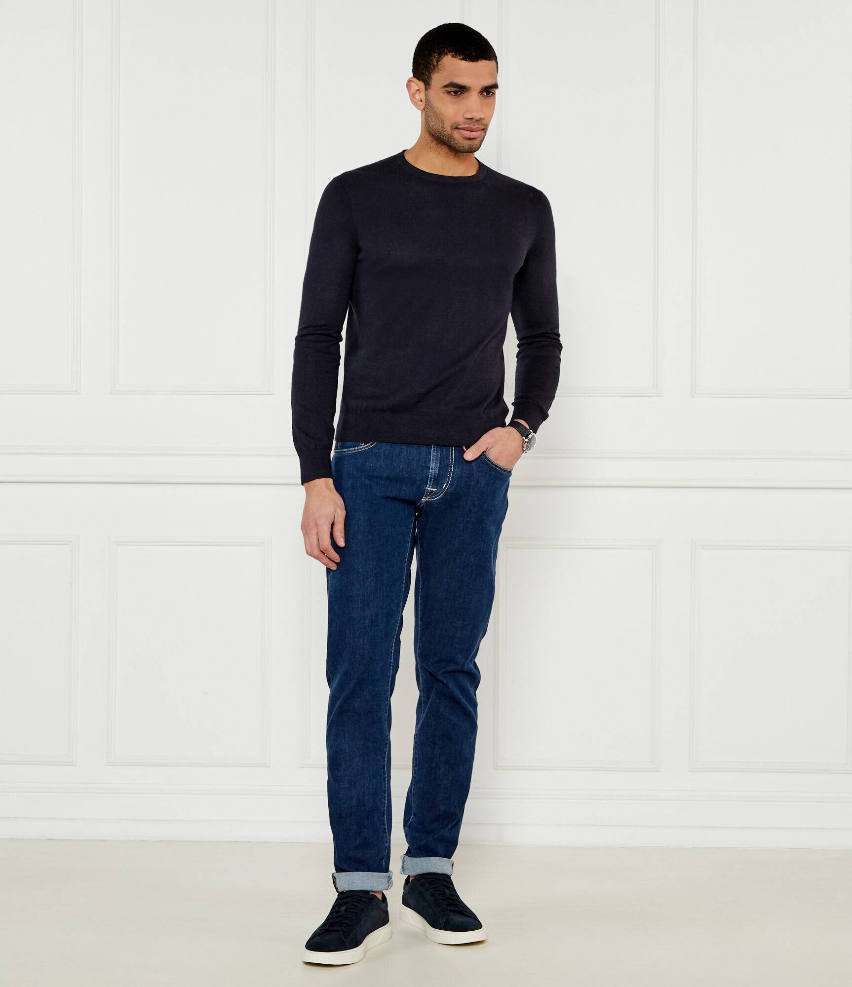 TIGER OF SWEDEN Pulover Connor L | Slim Fit | cu adaos de in