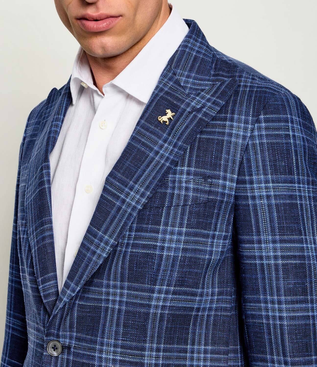Tombolini De lână sacou | Slim Fit | cu adaos de in