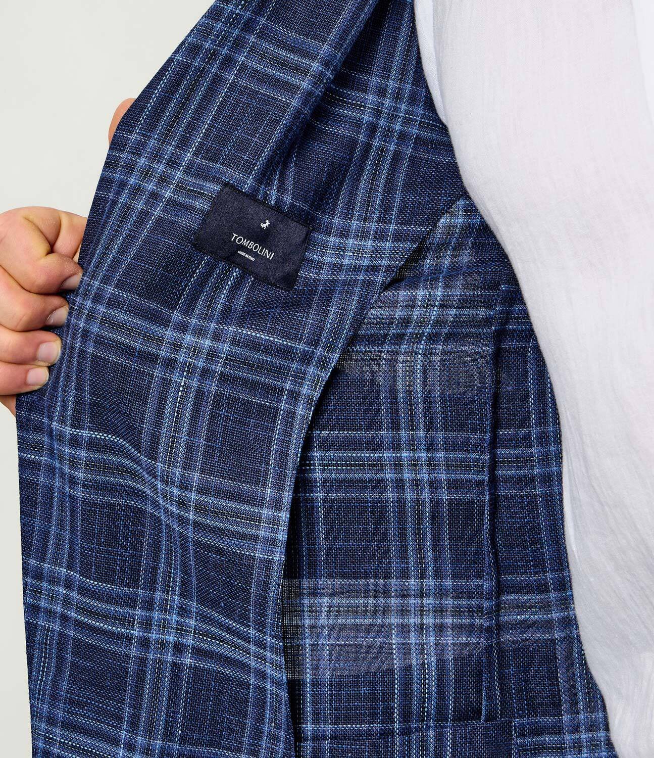 Tombolini De lână sacou | Slim Fit | cu adaos de in