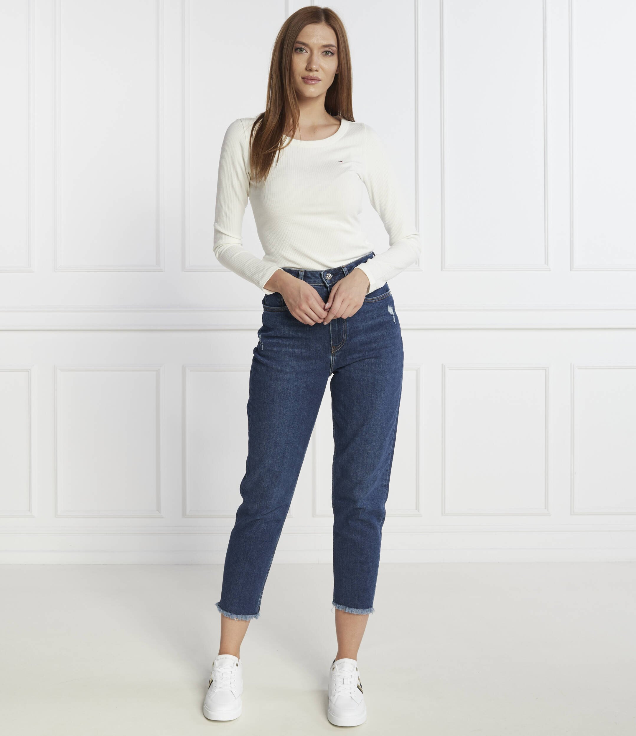 Tommy Hilfiger Bluză 5X2 RIB O-NK LS | Slim Fit