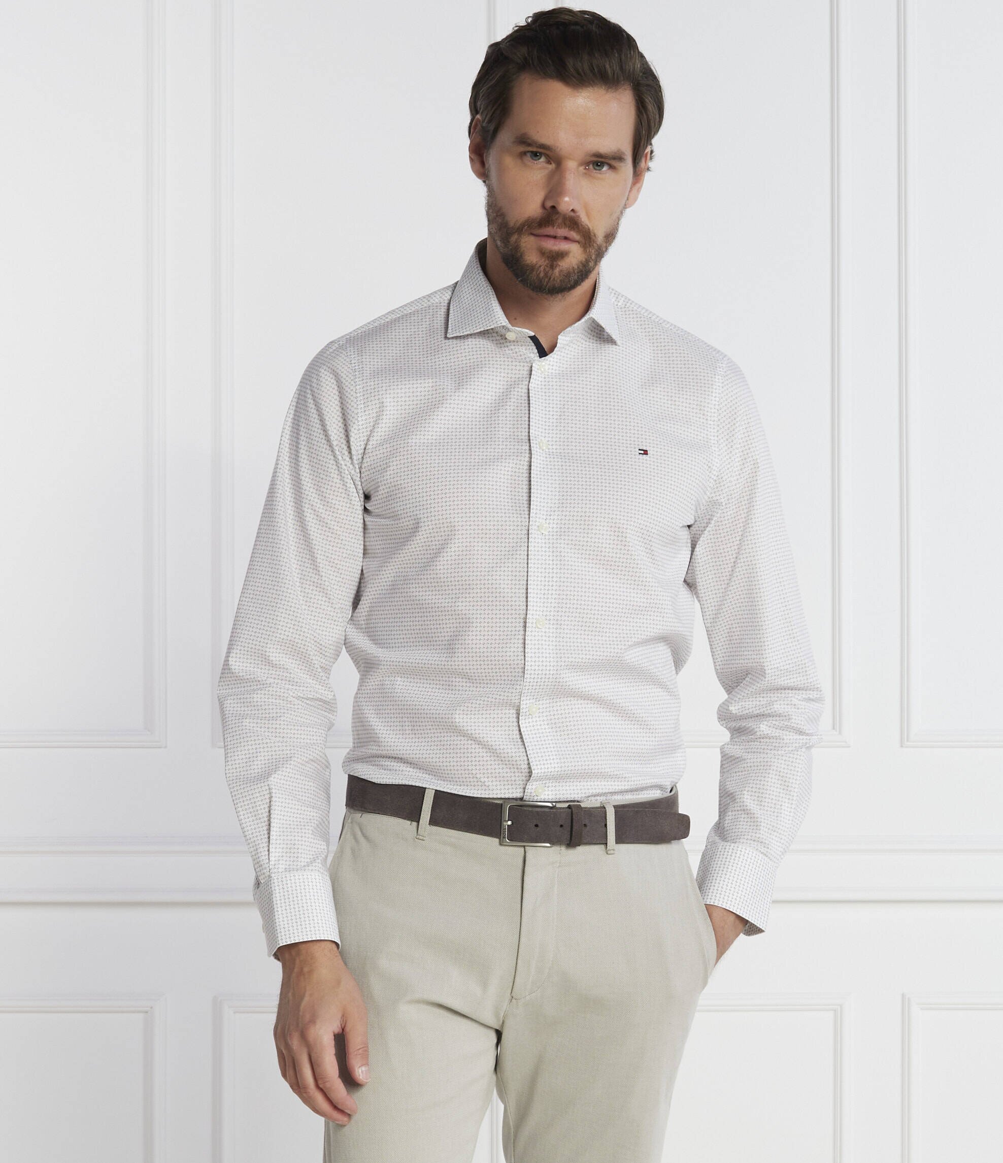 Tommy Hilfiger Cămașă DUO PRINT | Slim Fit | stretch