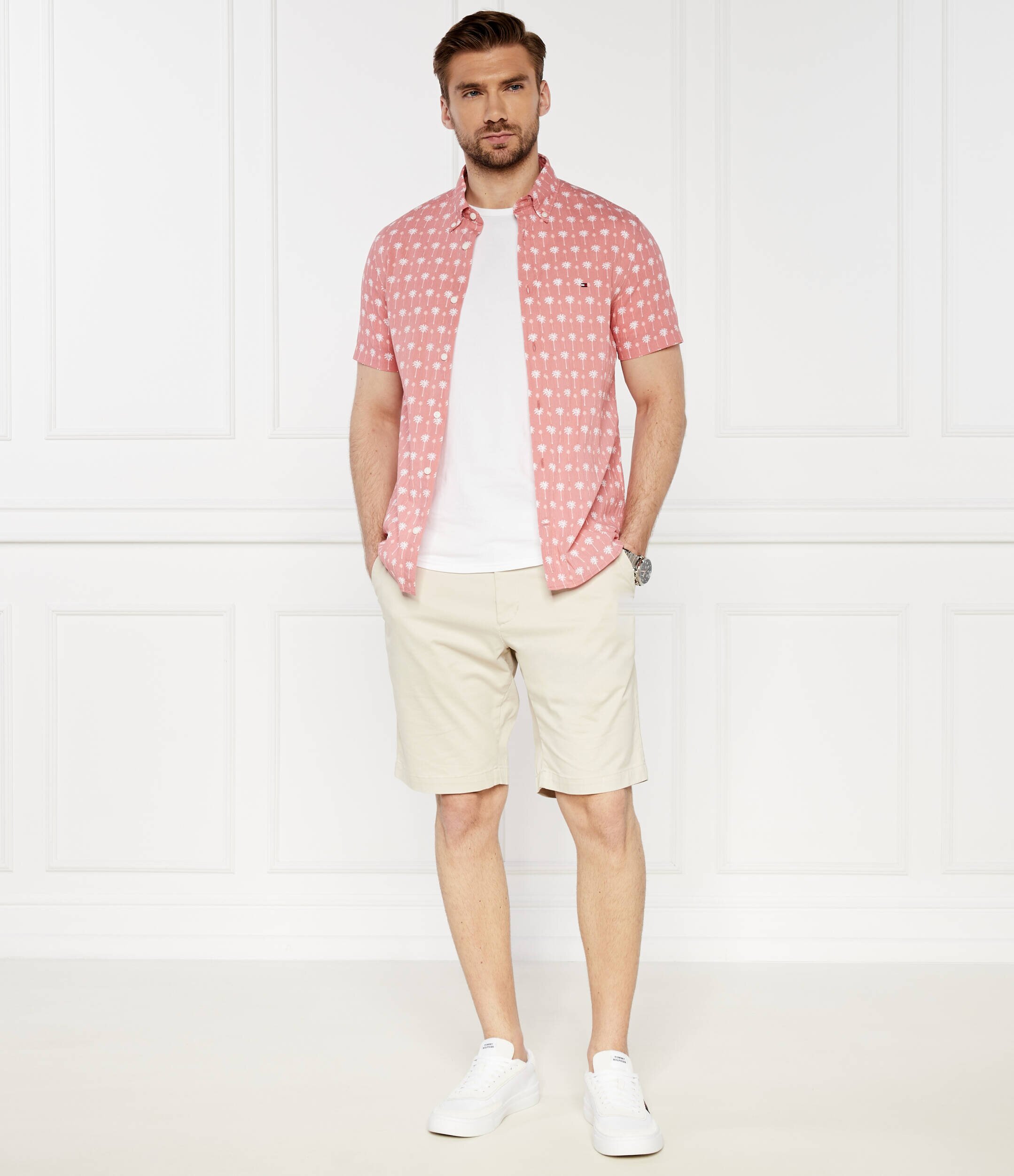 Tommy Hilfiger Cămașă MINI PALM | Slim Fit | stretch