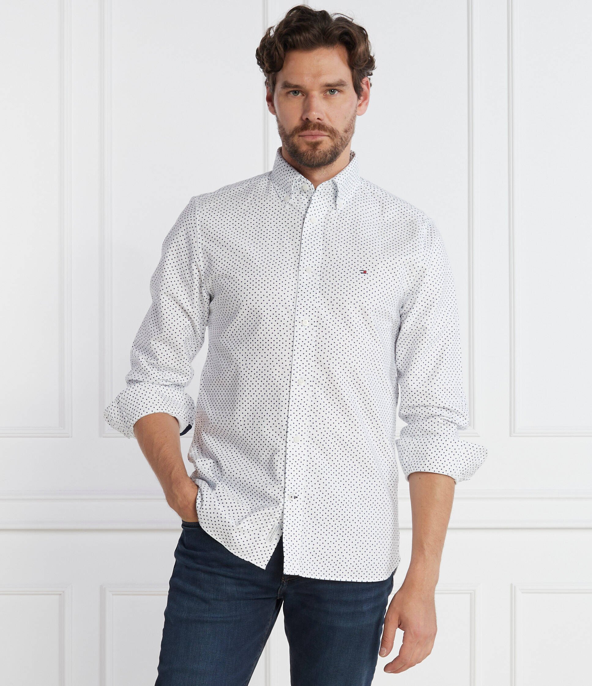Tommy Hilfiger Cămașă OXFORD DOT PRINT RF | Regular Fit