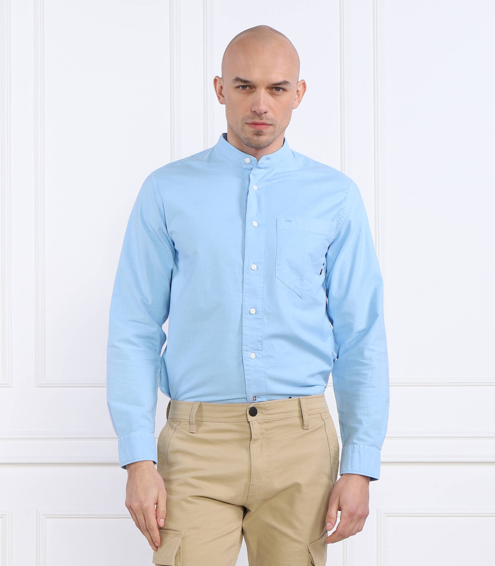 Tommy Hilfiger Cămașă PIGMENT GMD MANDARIN | Regular Fit