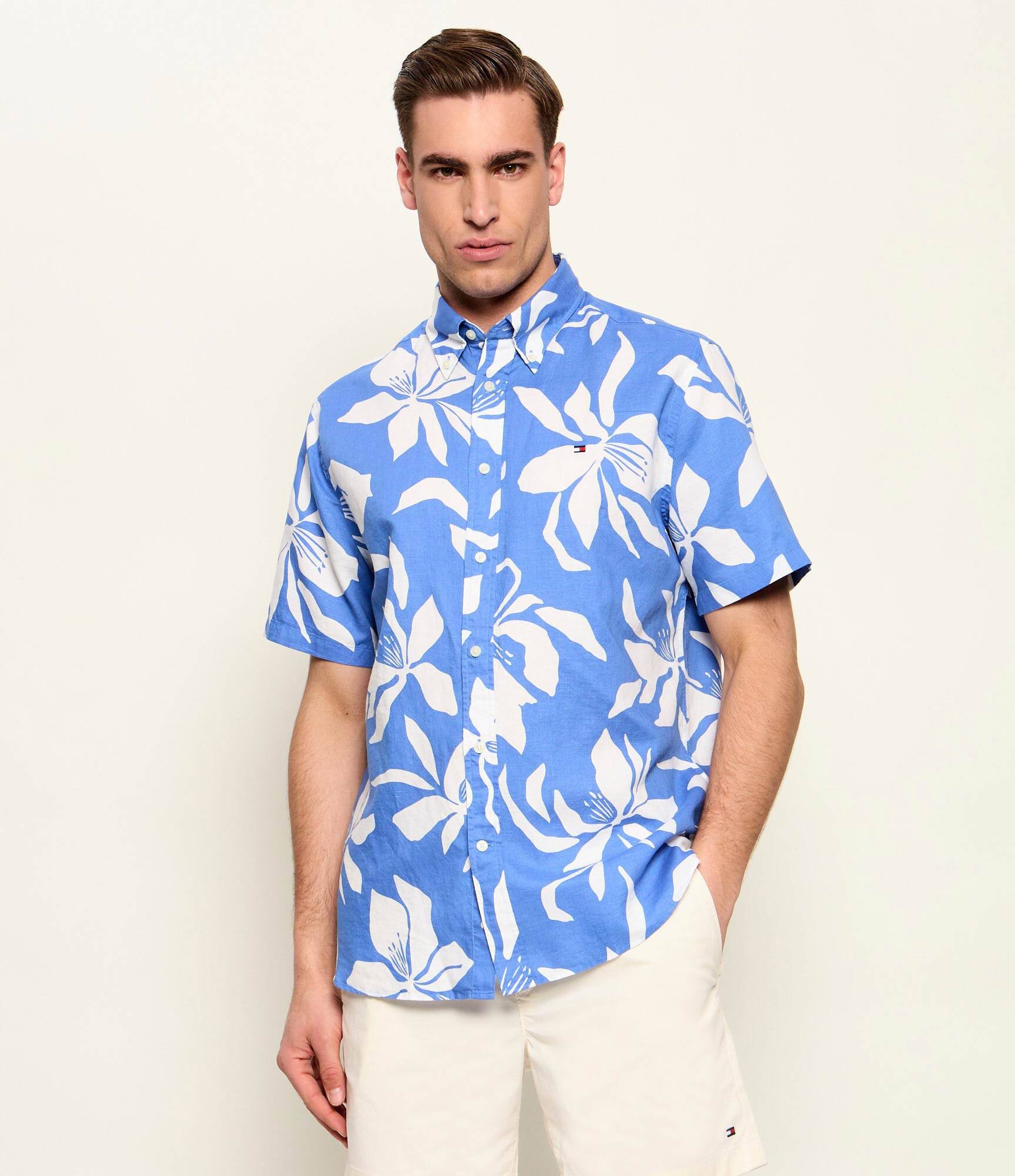 Tommy Hilfiger Cămașă | regular fit | cu adaos de in
