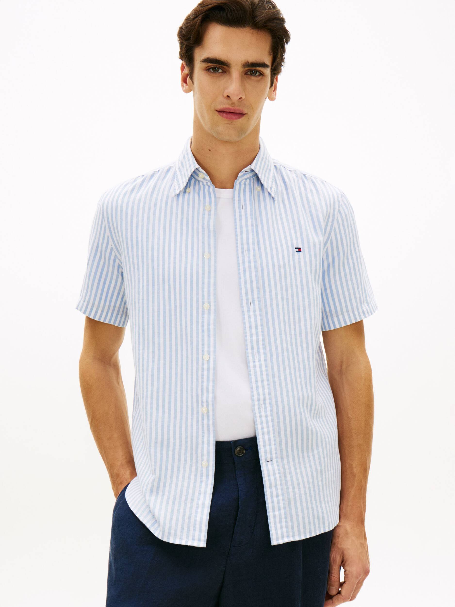 Tommy Hilfiger Cămașă | regular fit | cu adaos de in