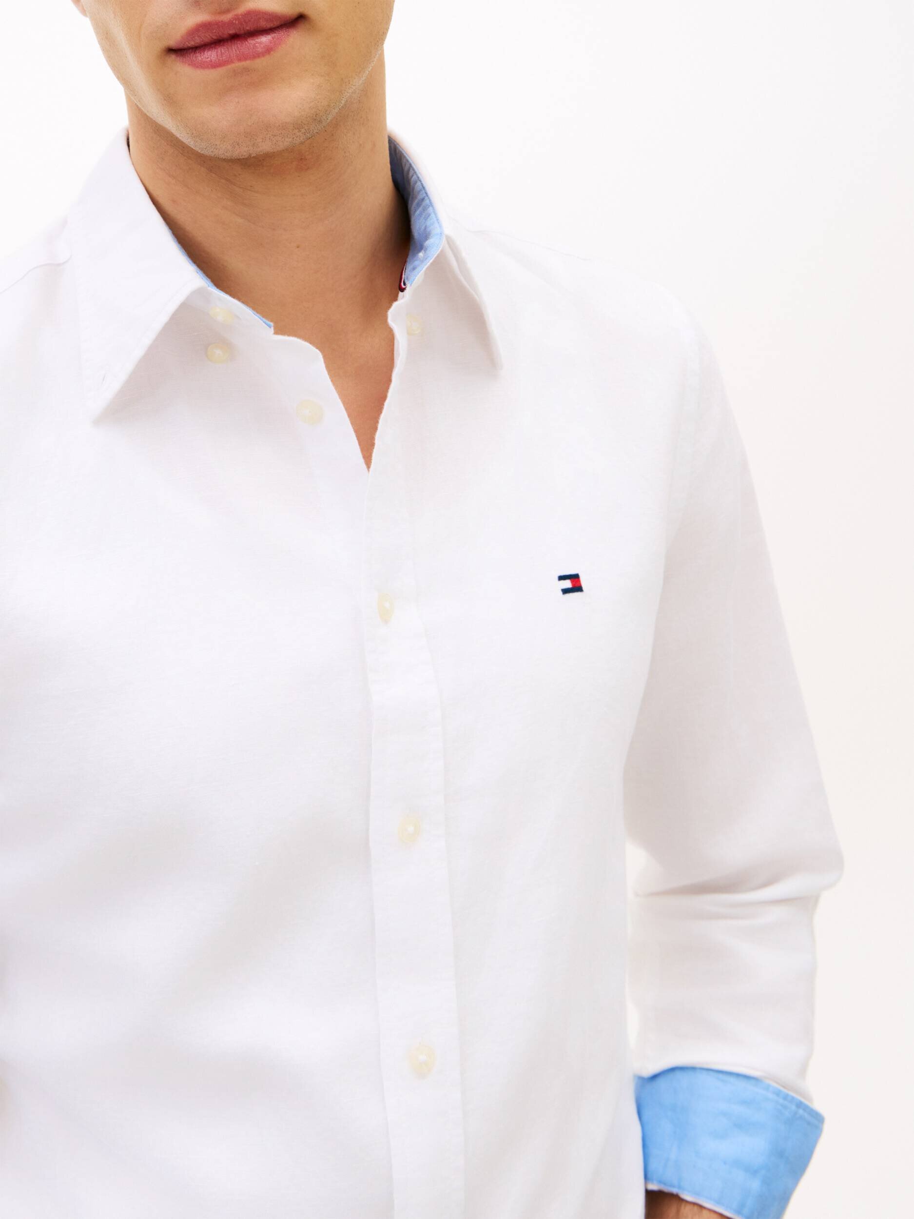 Tommy Hilfiger Cămașă | regular fit | cu adaos de in