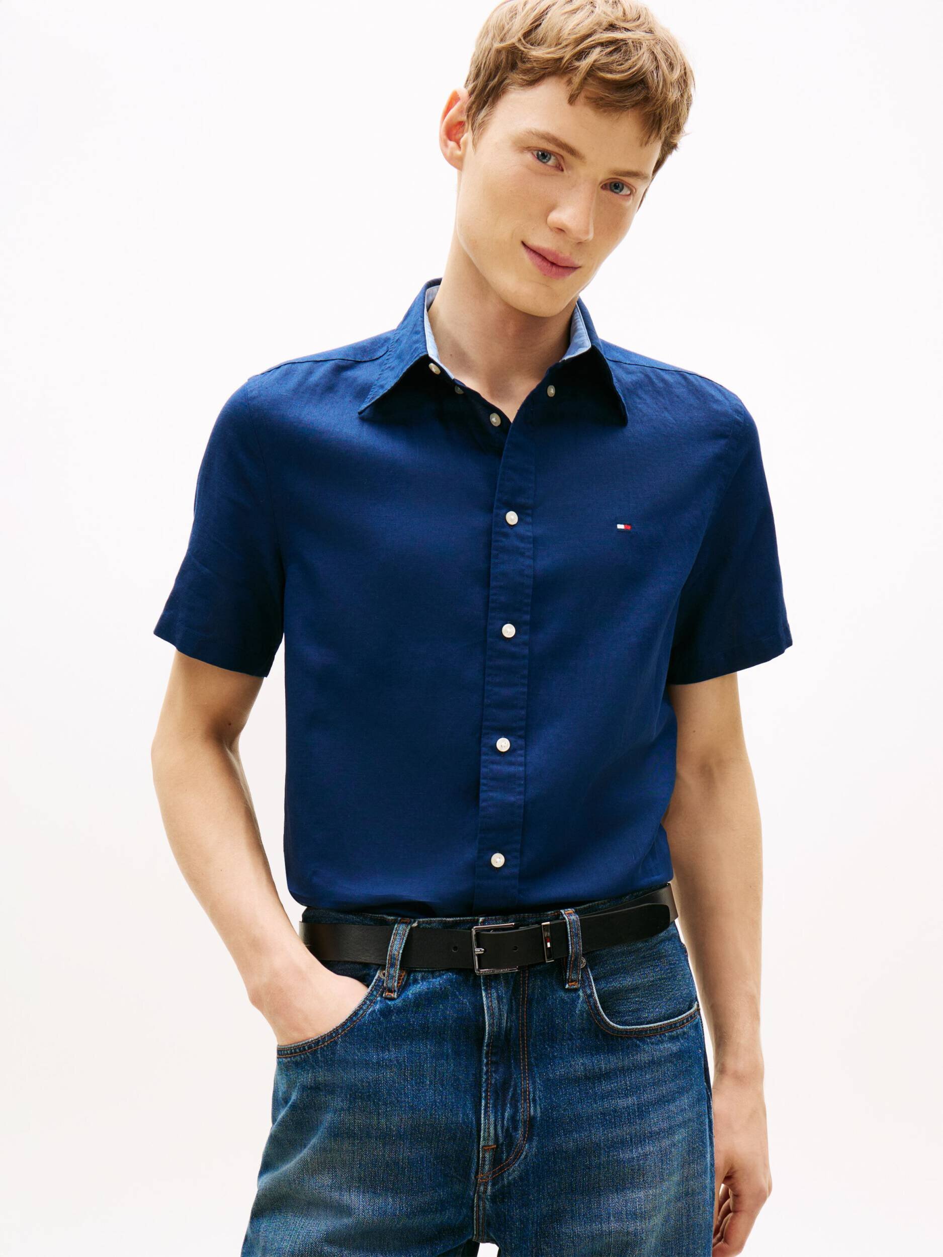 Tommy Hilfiger Koszula | Regular Fit | z dodatkiem lnu