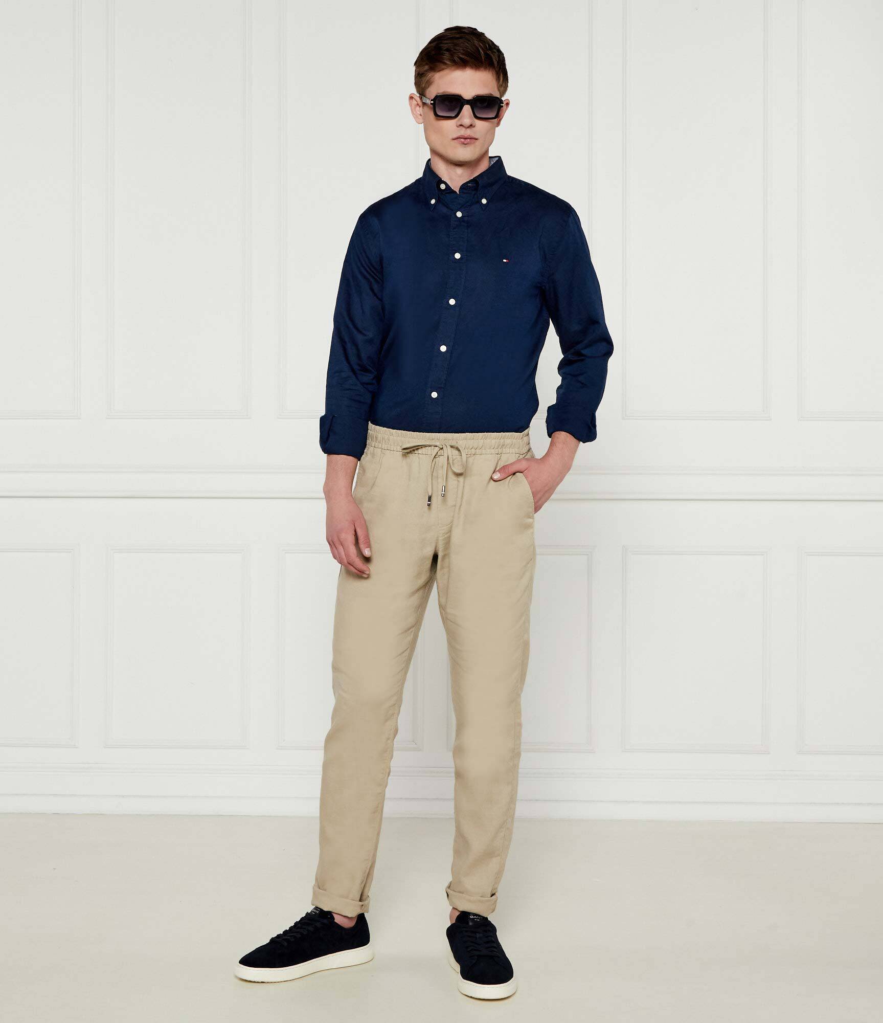 Tommy Hilfiger Cămașă | Regular Fit | cu adaos de in