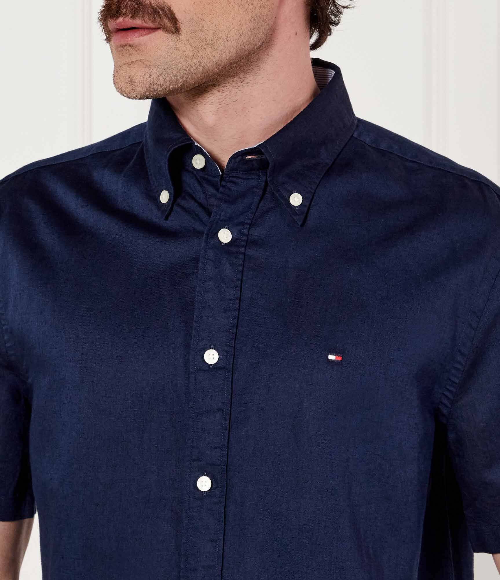 Tommy Hilfiger Cămașă | Regular Fit | cu adaos de in