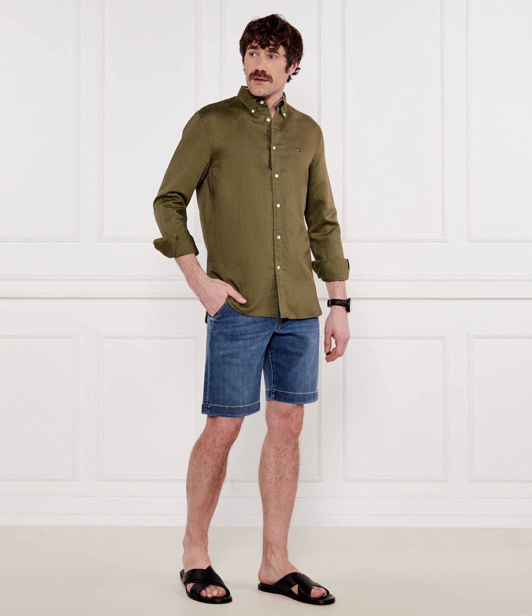 Tommy Hilfiger Cămașă | Regular Fit | cu adaos de in