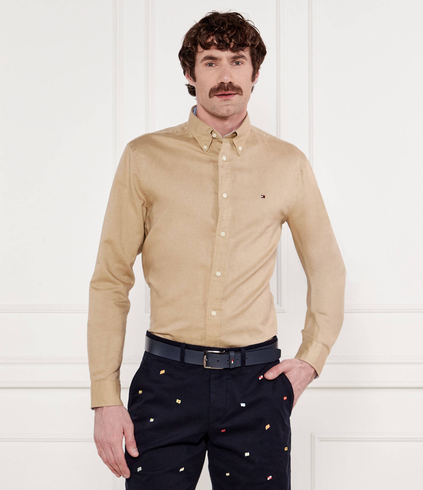 Tommy Hilfiger Cămașă | Regular Fit | cu adaos de in