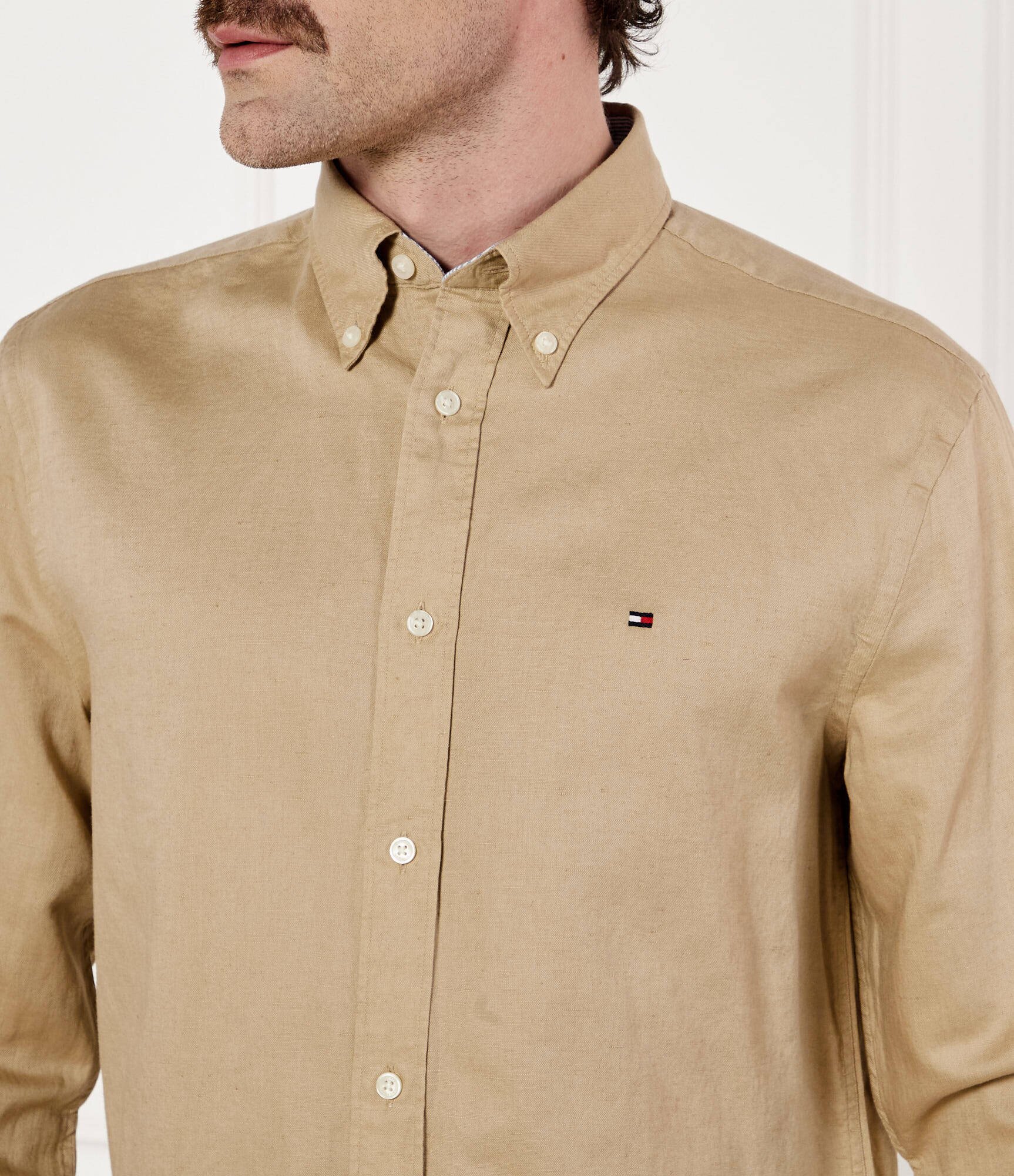 Tommy Hilfiger Cămașă | Regular Fit | cu adaos de in