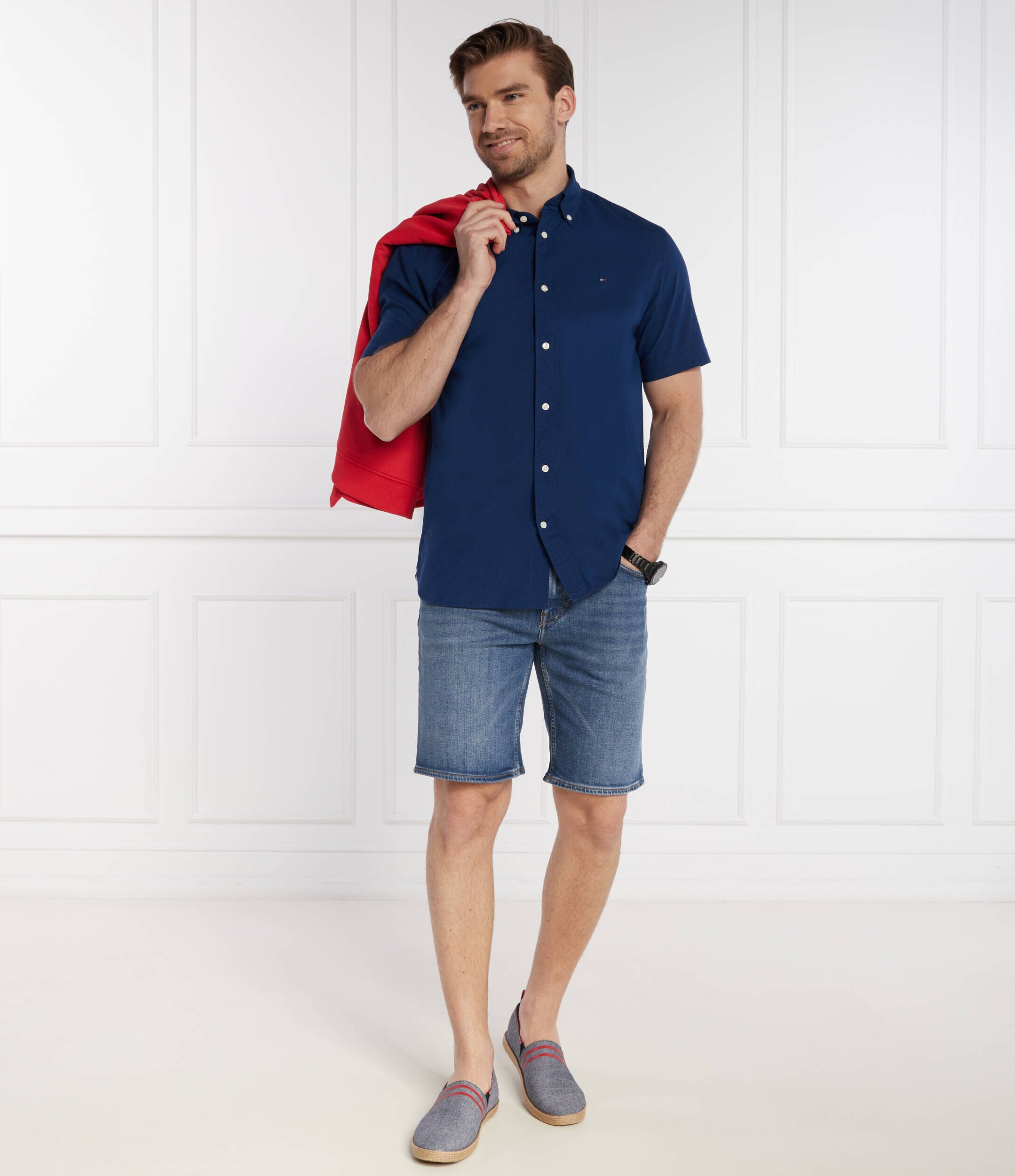 Tommy Hilfiger Cămașă | regular fit | cu adaos de in