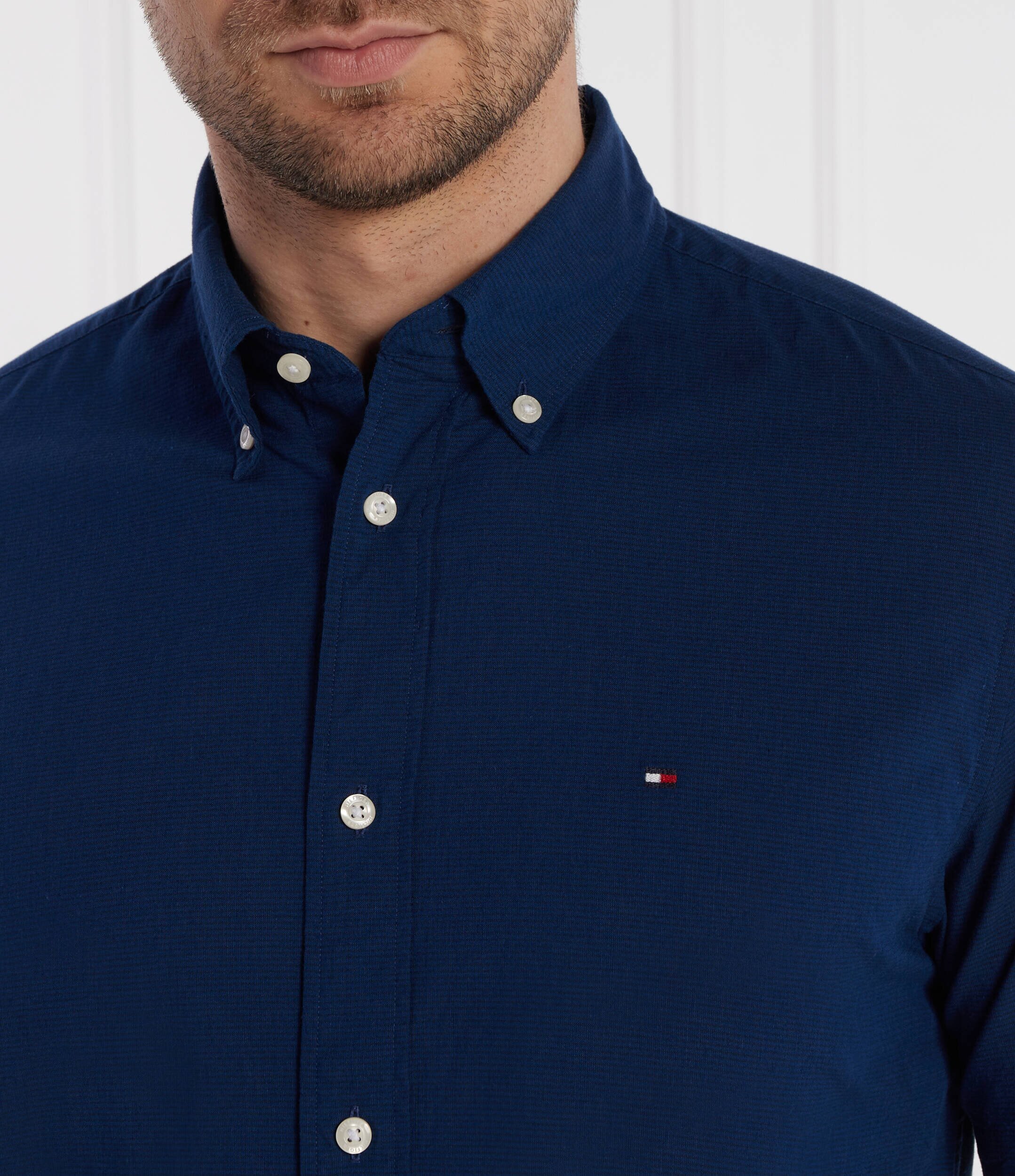 Tommy Hilfiger Cămașă | regular fit | cu adaos de in