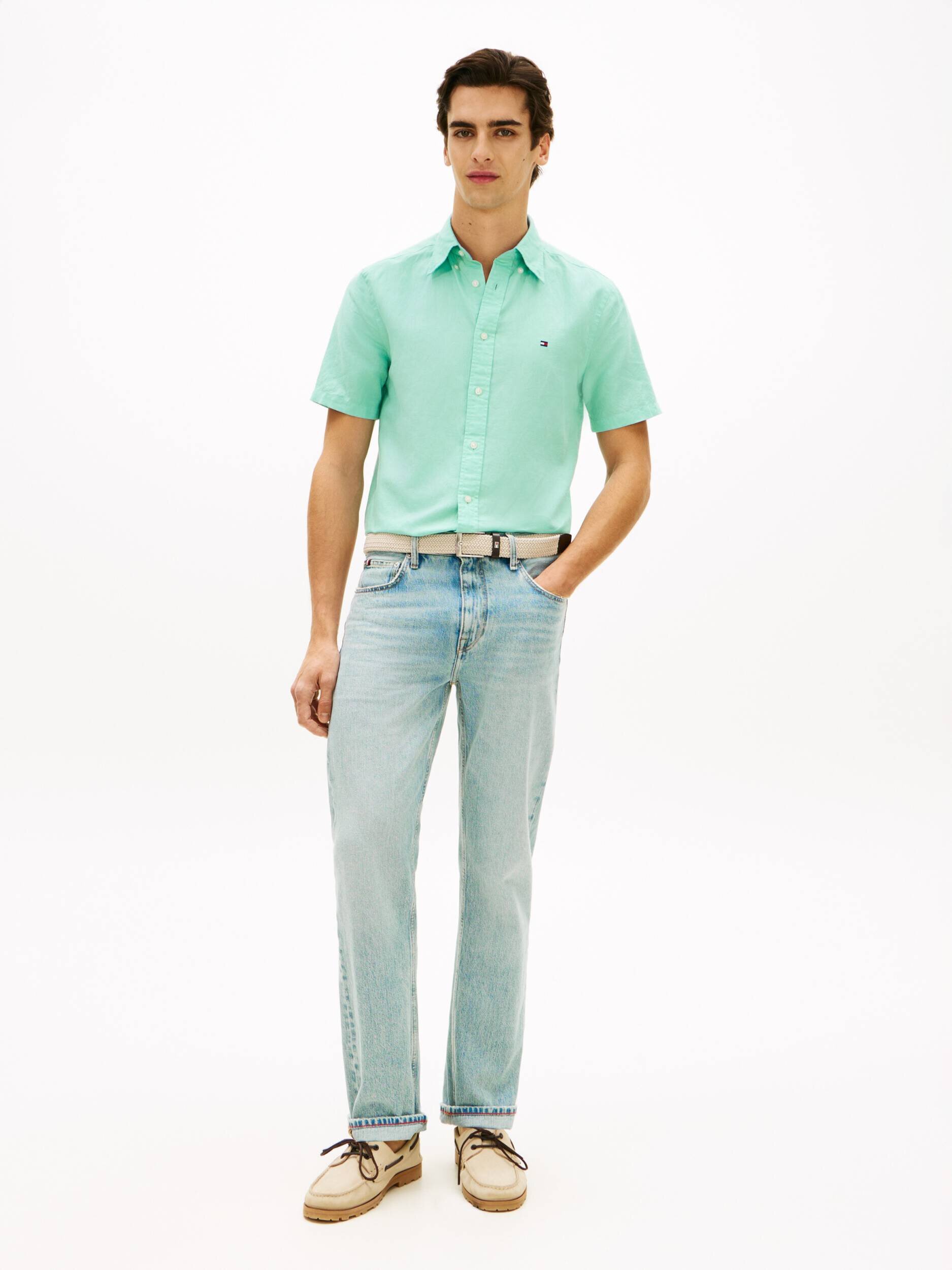 Tommy Hilfiger Cămașă | regular fit | cu adaos de in
