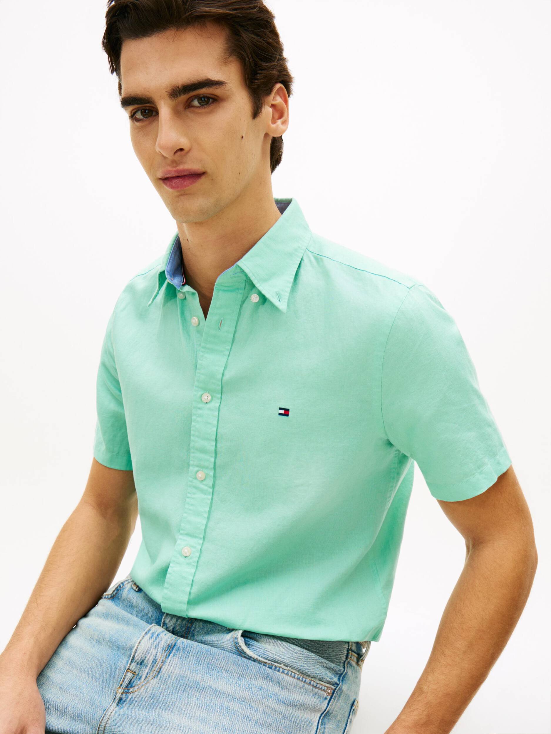 Tommy Hilfiger Cămașă | regular fit | cu adaos de in