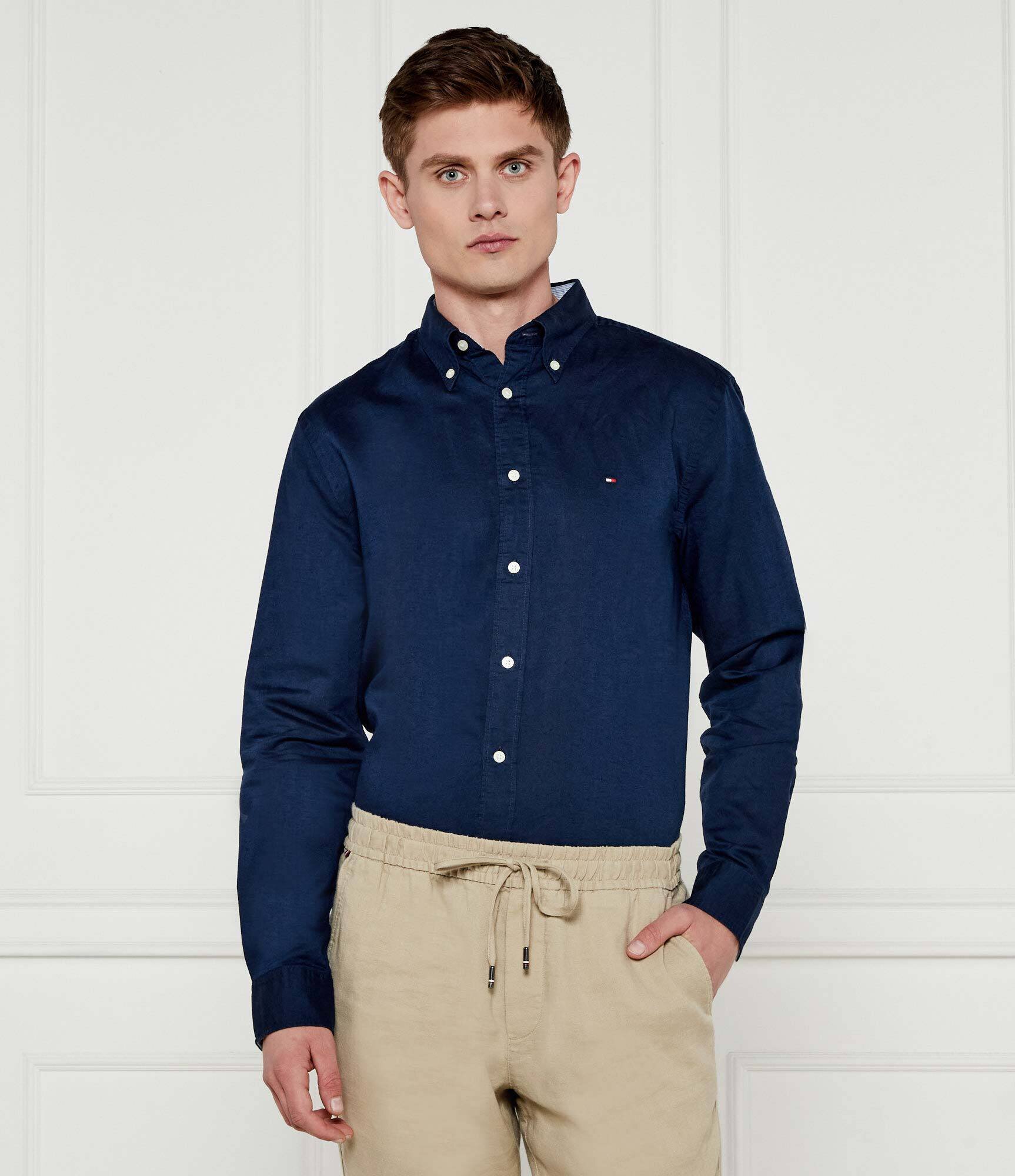 Tommy Hilfiger Cămașă | Regular Fit | cu adaos de in