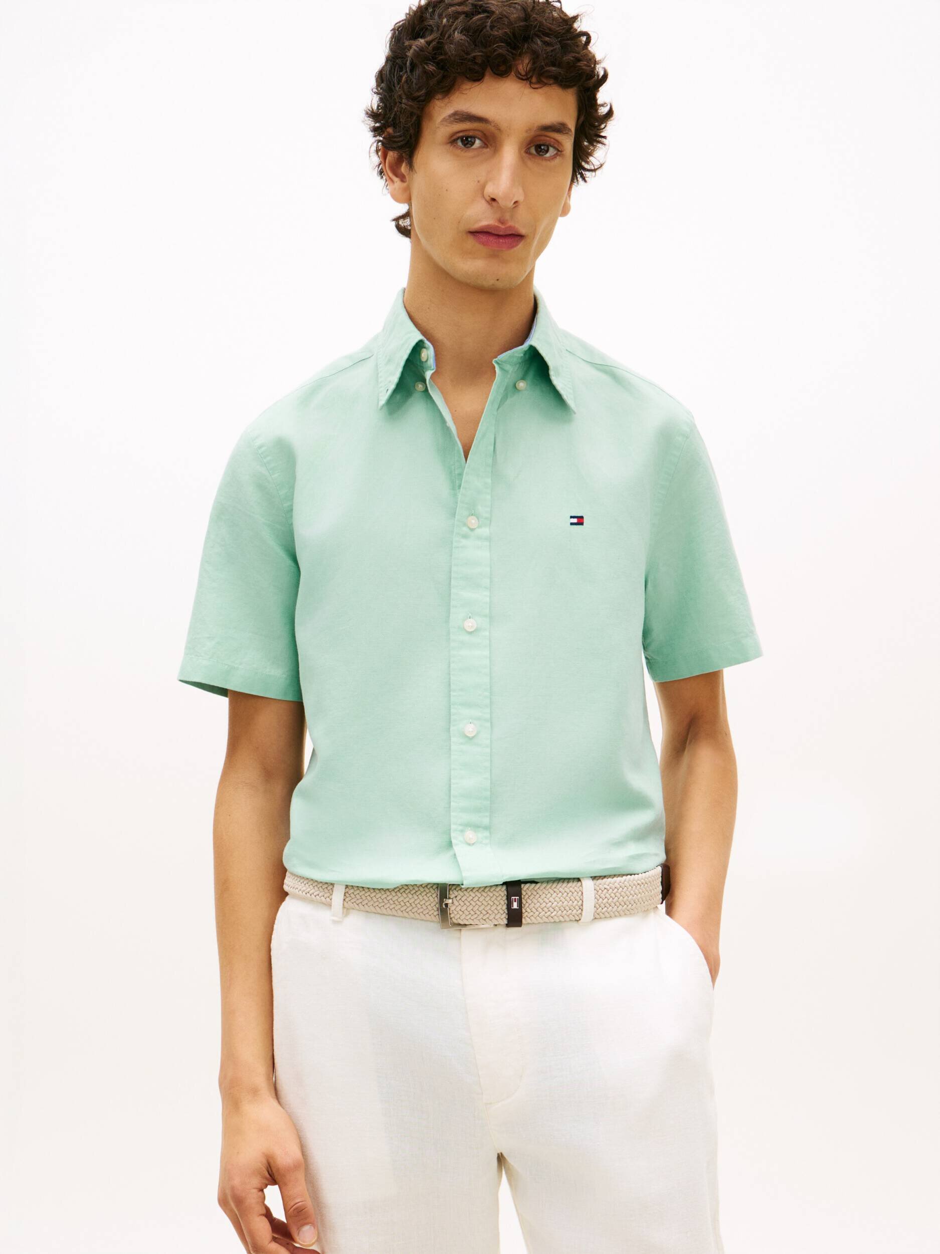 Tommy Hilfiger Cămașă | regular fit | cu adaos de in