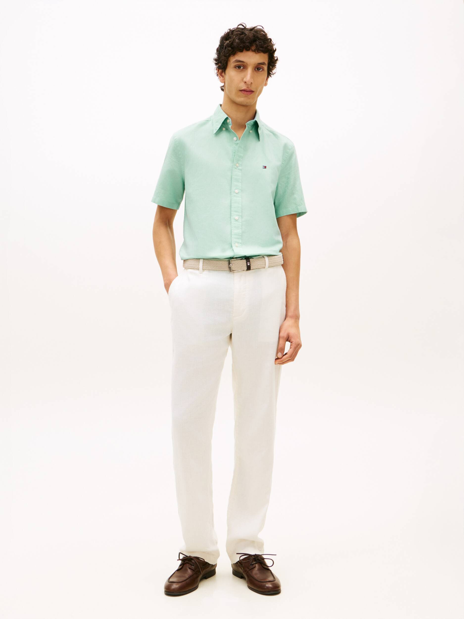 Tommy Hilfiger Cămașă | regular fit | cu adaos de in