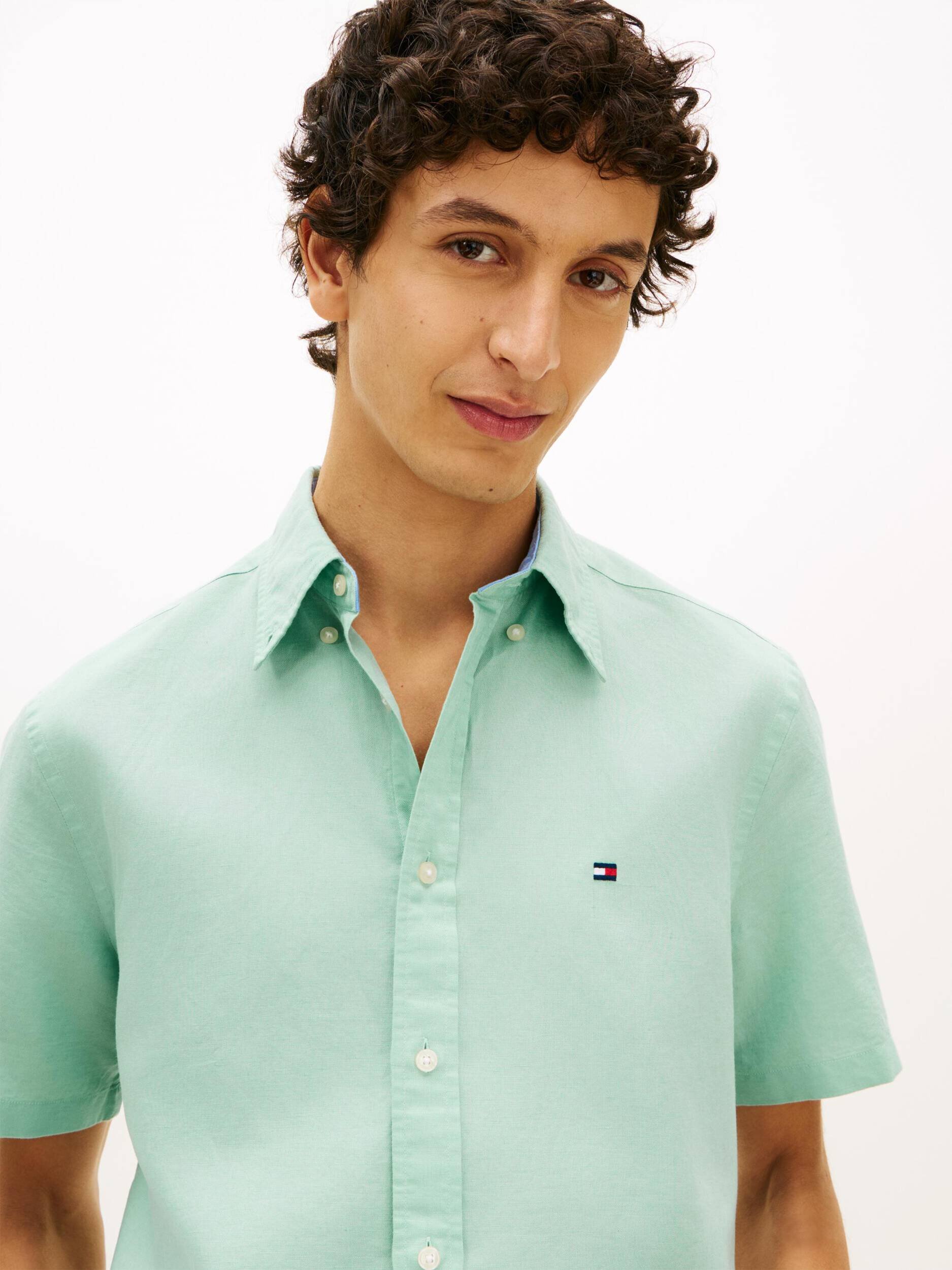 Tommy Hilfiger Cămașă | regular fit | cu adaos de in
