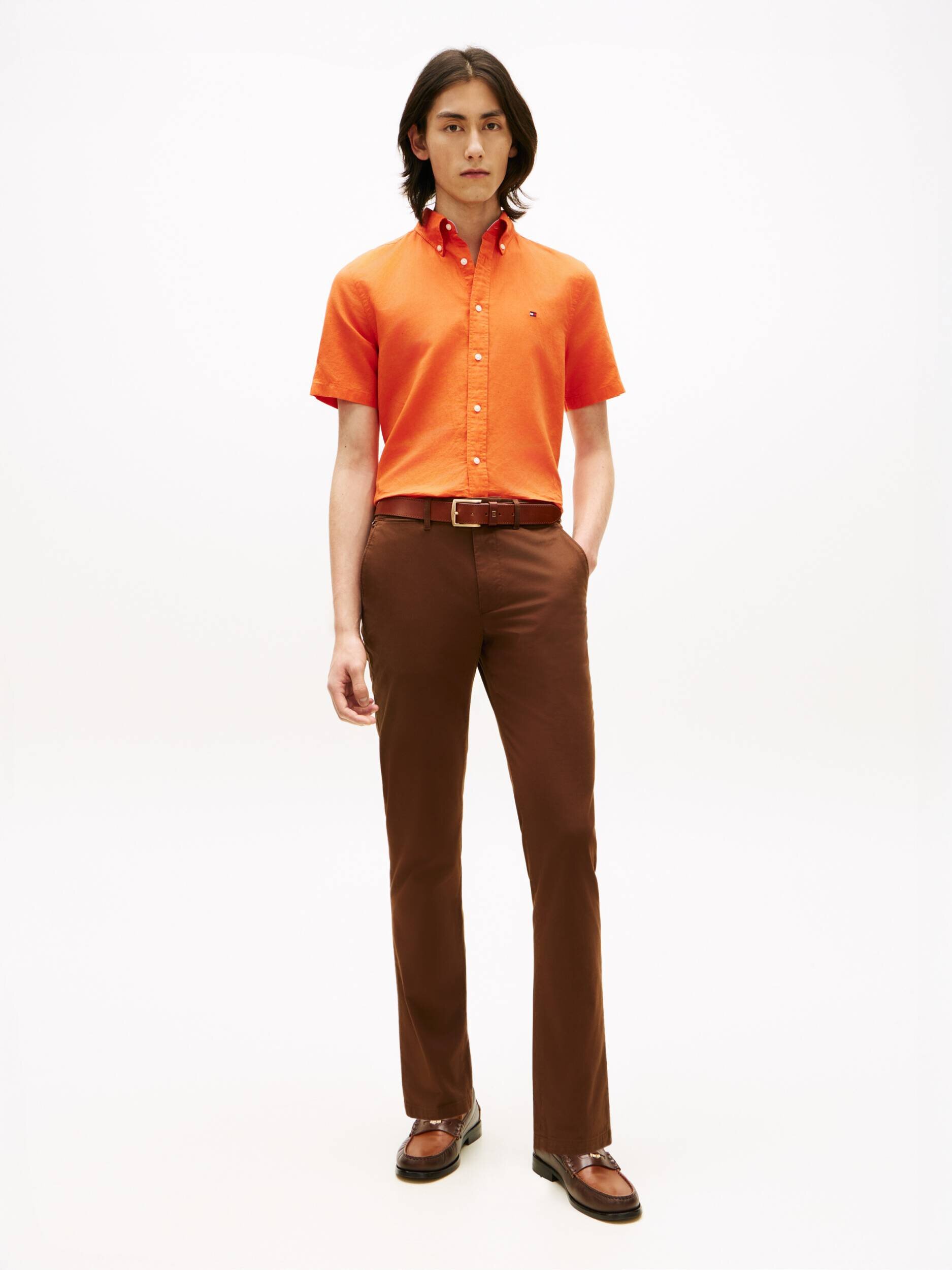 Tommy Hilfiger Cămașă | regular fit | cu adaos de in
