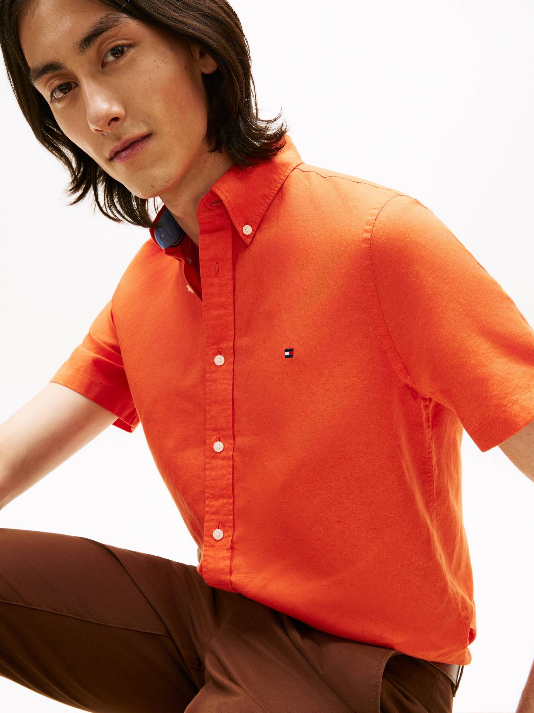 Tommy Hilfiger Cămașă | regular fit | cu adaos de in